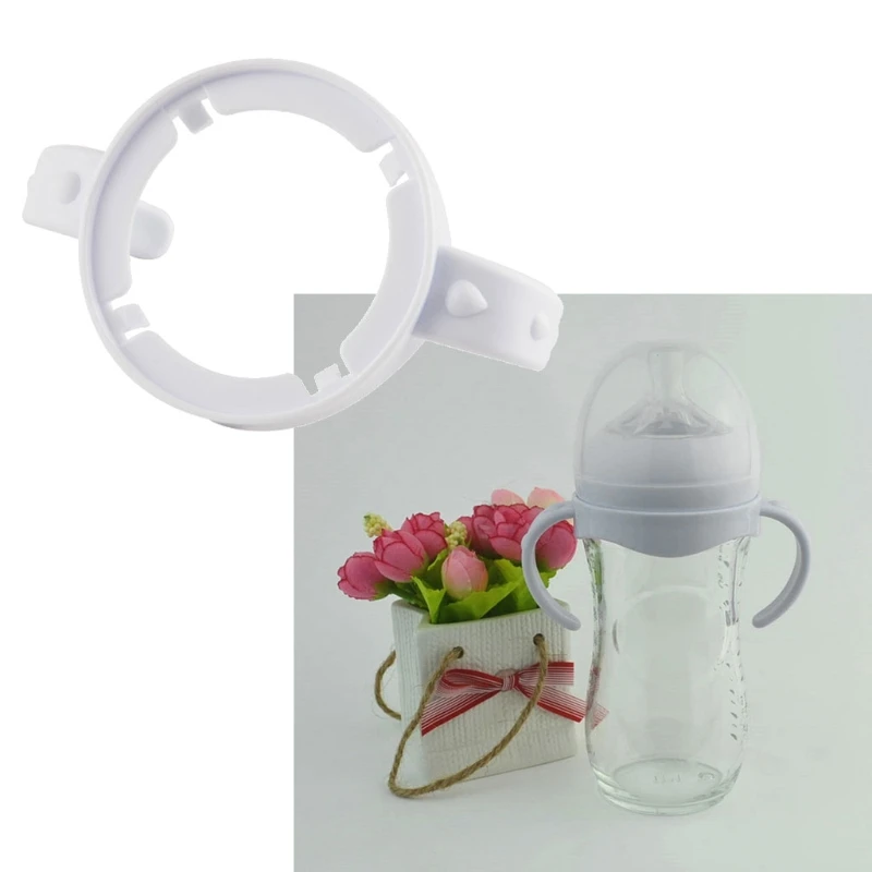 White Baby Bottle Infant Grip Handle For Avent Natural Wide Mouth Feeding Safe 