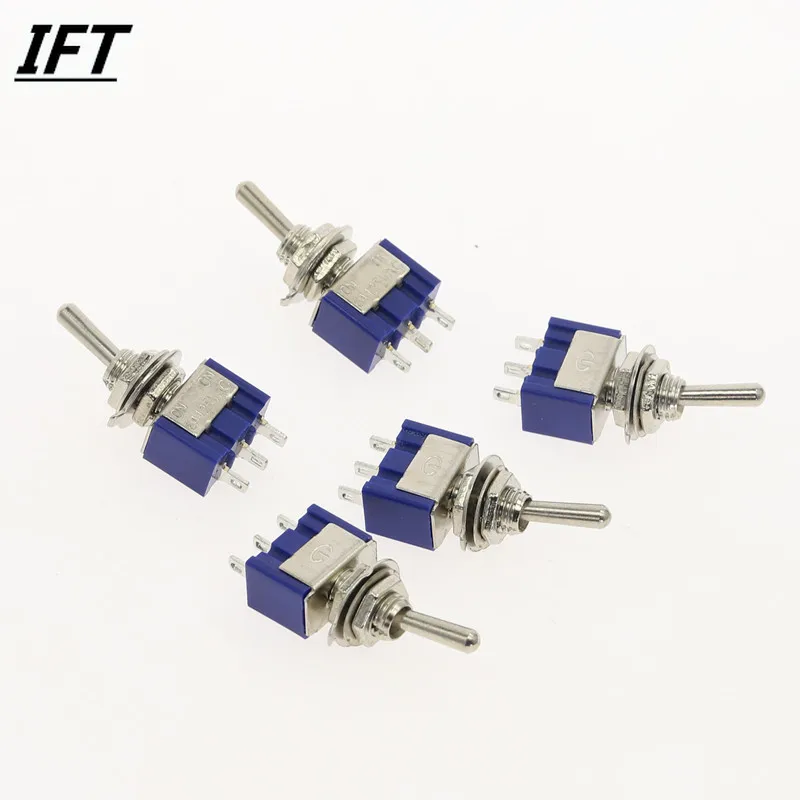 5Pcs Metal AC ON/OFF SPDT 2 Position Latching Toggle Durable Switch JB 