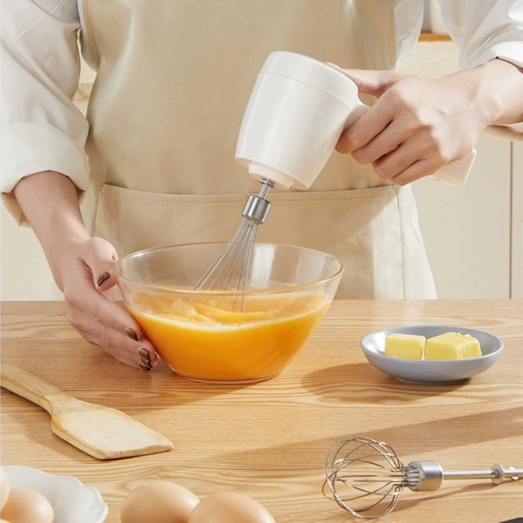 Wireless Portable Electric Hand Mixer Hand Blender Power Egg Whisk Foamer Baking