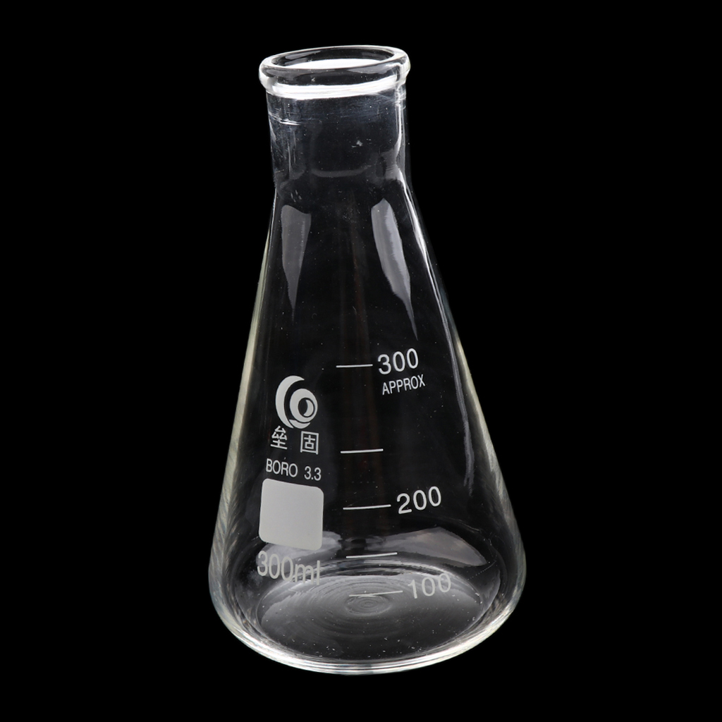 Lab Borosilicate Glass Conical Flasks with Narrow Neck 300ml/500ml/1000ml/2000mL