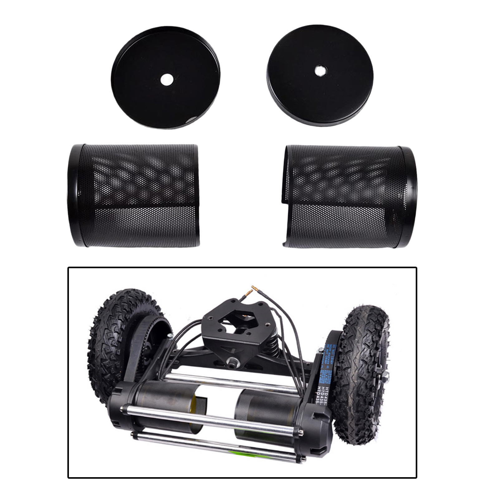 1 Pair Electric Skateboard Motor Stainless Steel Protection Cover, Skate Board for 6065 6374 Motor Protect Covers