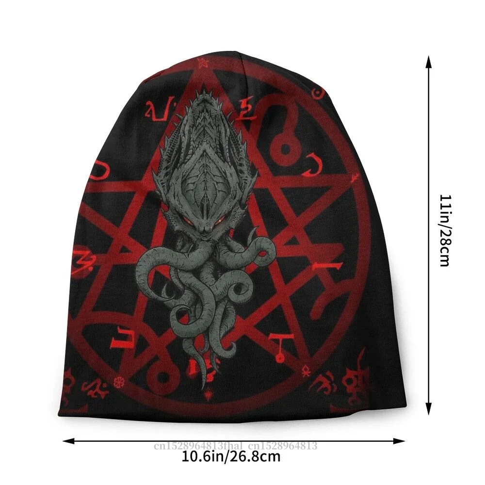 Rise Of Cthulhu Bonnet Homme Winter Warm Knitted Hat The Call of Cthulhu Film Skullies Beanies Creative Fabric Hats