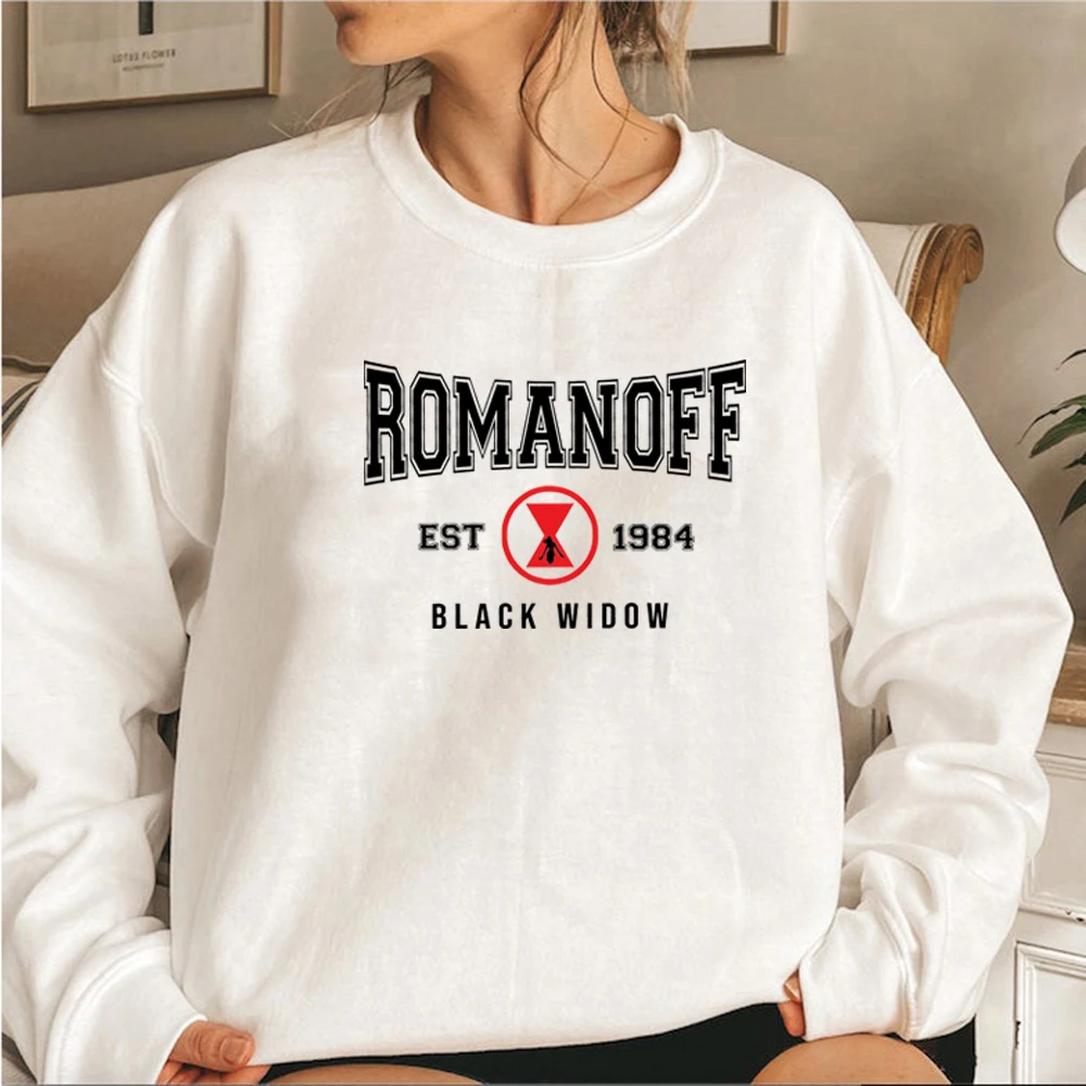 custom hoodies Romanoff 1984 Sweatshirt Black Widow 2021 Sweatshirt Natasha Romanoff Superhero Shirt Women Sweatshirts Fashion Pullovers Hoodie cute sweatshirts