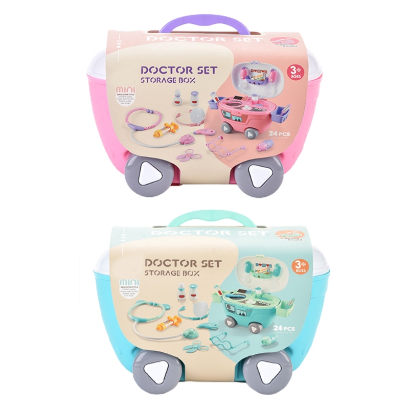 Conjunto com Estetoscópio para Crianças Doutor Role Play Traje Vestir-se Fingir Jogar Brinquedo Crianças Kit 50le 1 brinquedo crianças doutor fingir jogar kit