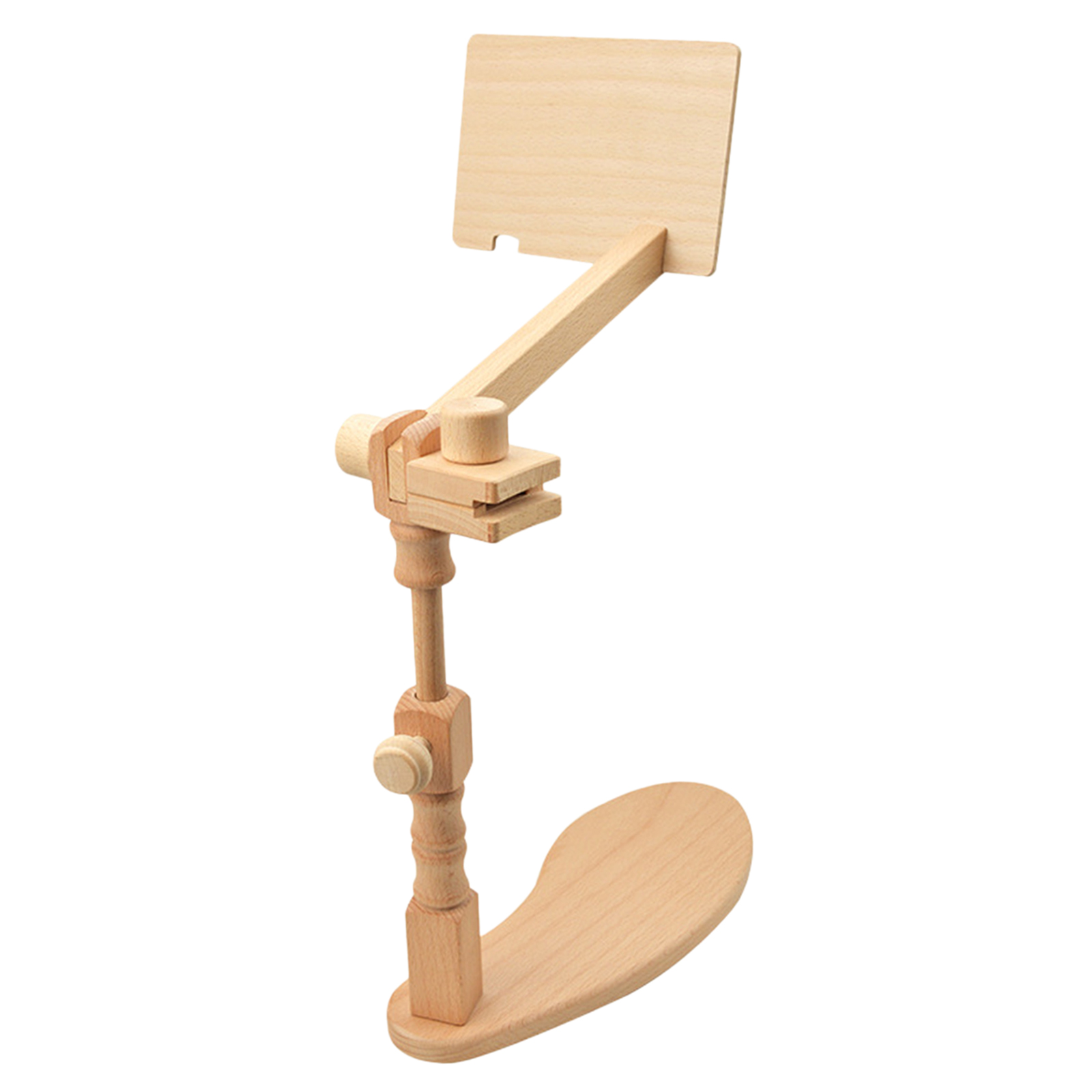 Wooden Round Rectangle Embroidery Hoop Holder Adjustable DIY Desktop Stand Cross Stitch Rack Frames Rings Sewing Tools