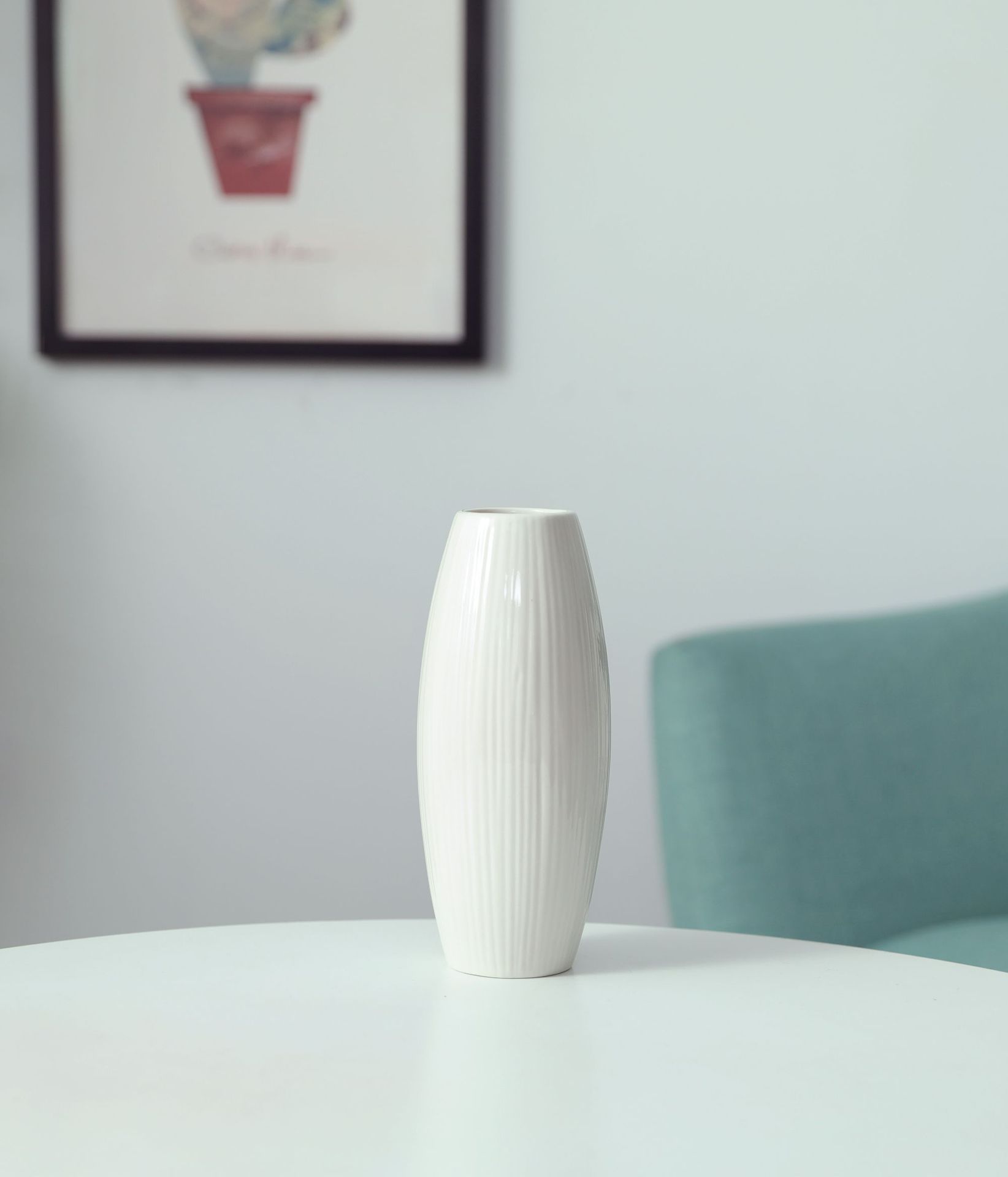 白いセラミックの花瓶 モダンでシンプル ヨーロッパスタイル 家の装飾 リビングルームの装飾 テーブルの飾り 花瓶 Aliexpress