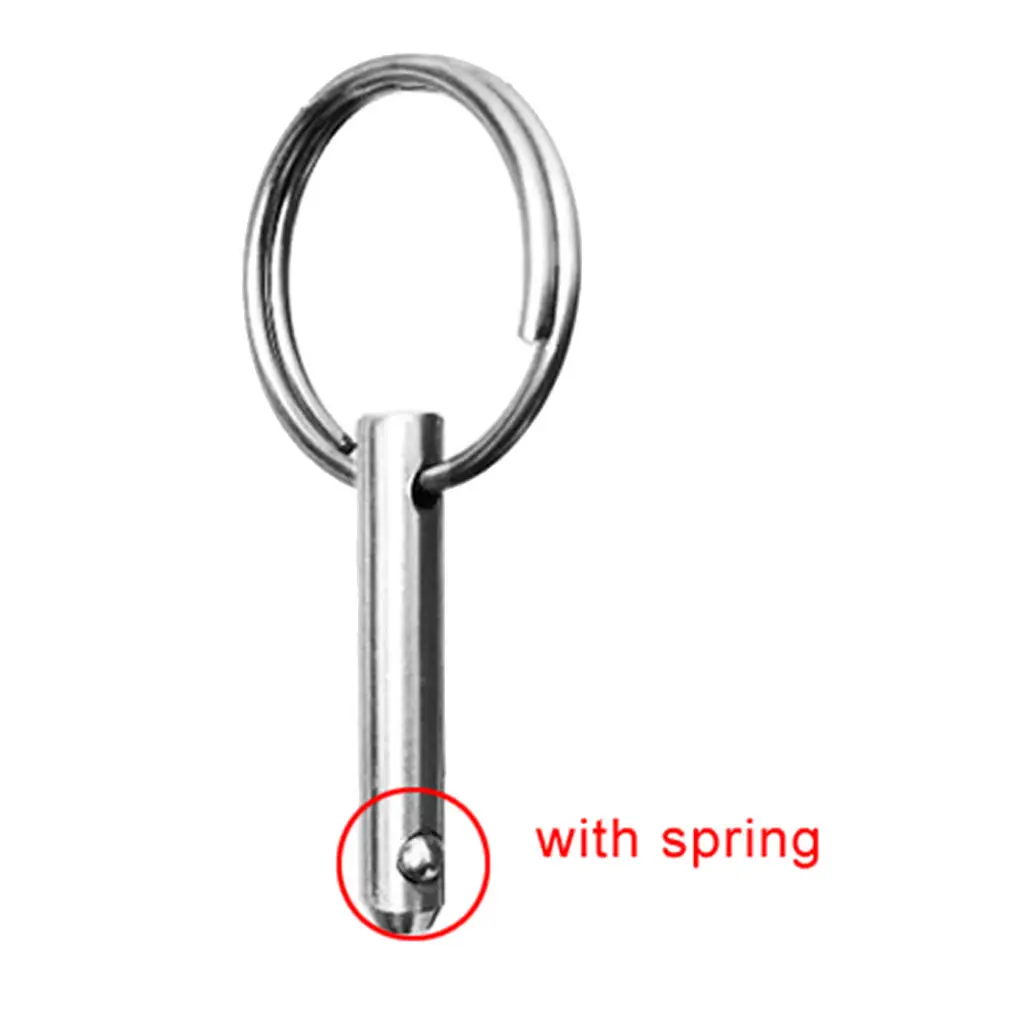 Set of 2 Marien Grade 316 Stainless Steel Spring Loaded Ball Deck Hinge Quick Release Pins Bimini Top Fittings For Boats