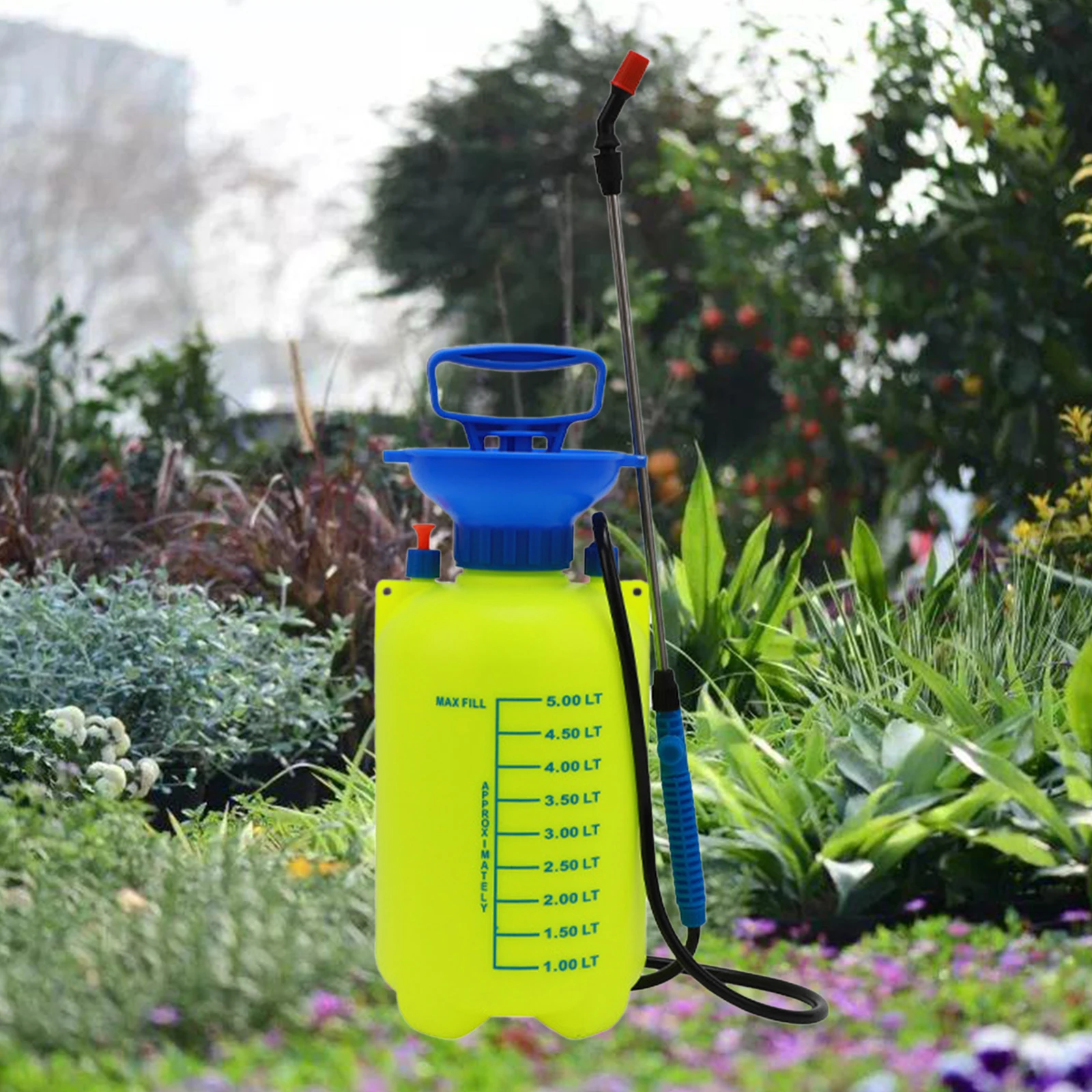 5L Manual Watering Bottle Watering Can Sprayer Garden Outdoor Cleaning