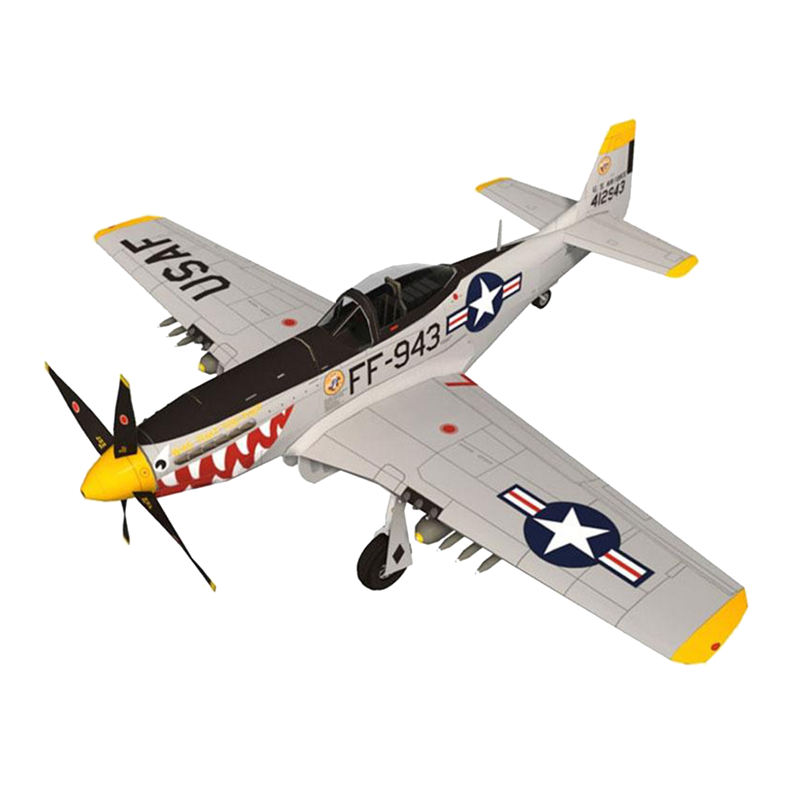 1:33 Scale 3D Fighter Model Assemble Kit Aircraft DIY Living Room Ornament