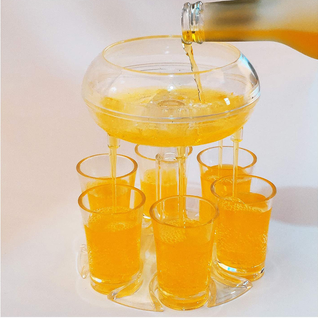 6 Shot Glass Dispenser Holder Cup Portable Party Gifts Bar Shot Dispenser