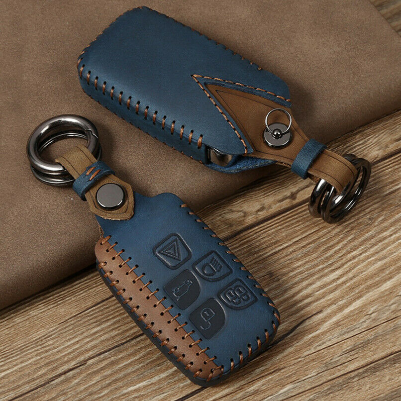 Copertura della cassa chiave a distanza in pelle retrò fatta a mano per Range Rover Land Rover Sport Discovery 4 per Jaguar XE XJ XJL XF C-X16 chitarra - H7d4a0859a28541cf811271a7fda31162W