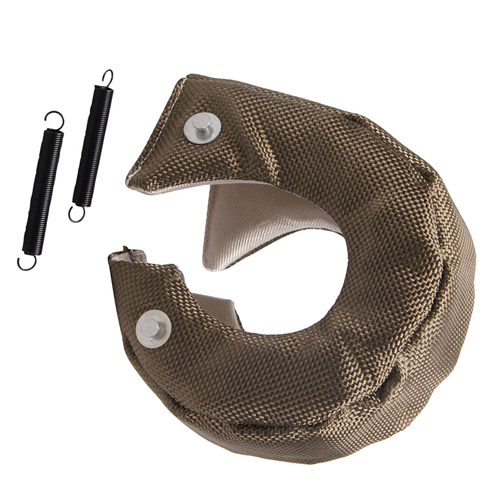 T3 Turbo Heat Shield Blanket Turbocharger Cover Wrap w/ Spring For T25 T28