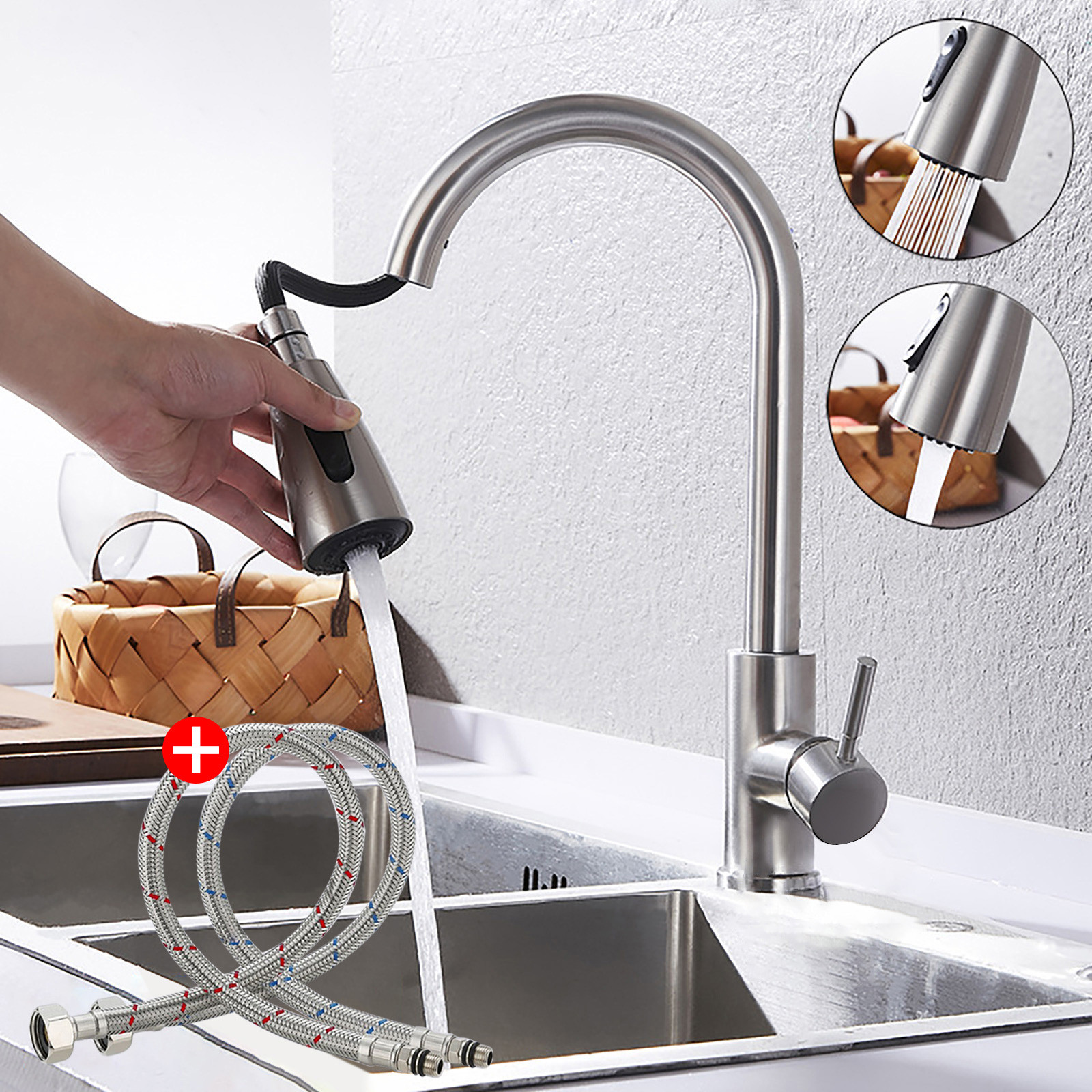 Other DIY & Tools Kitchen Hot And Cold Water Faucet With Telescopic