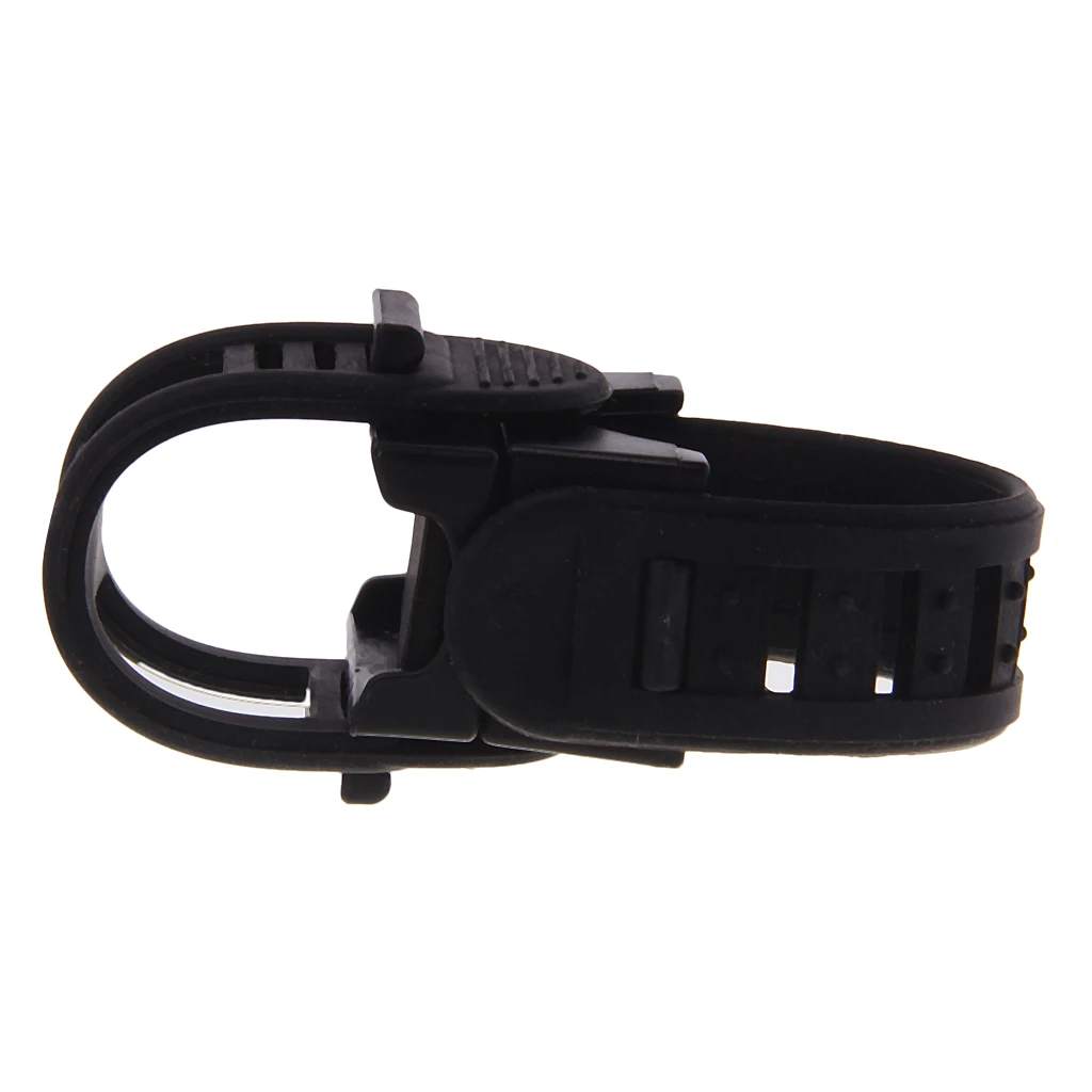 360 Bike Cycling Bicycle LED Flashlight Torch Mount Holder Clamp Rubber Clip