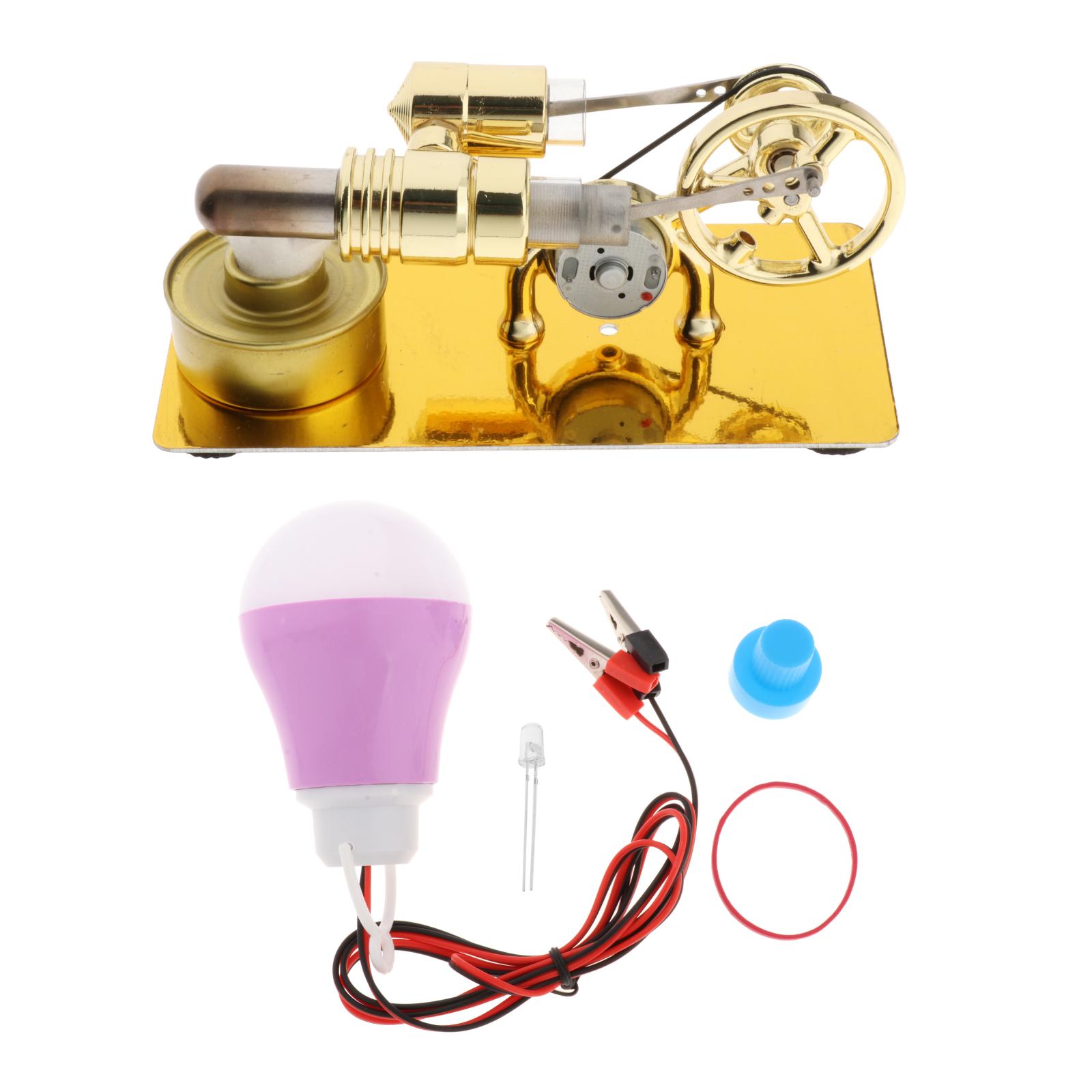 Stirling Engine Generator Motor Model Kit Physics Steam Heat Educational Toy for Kids Adult