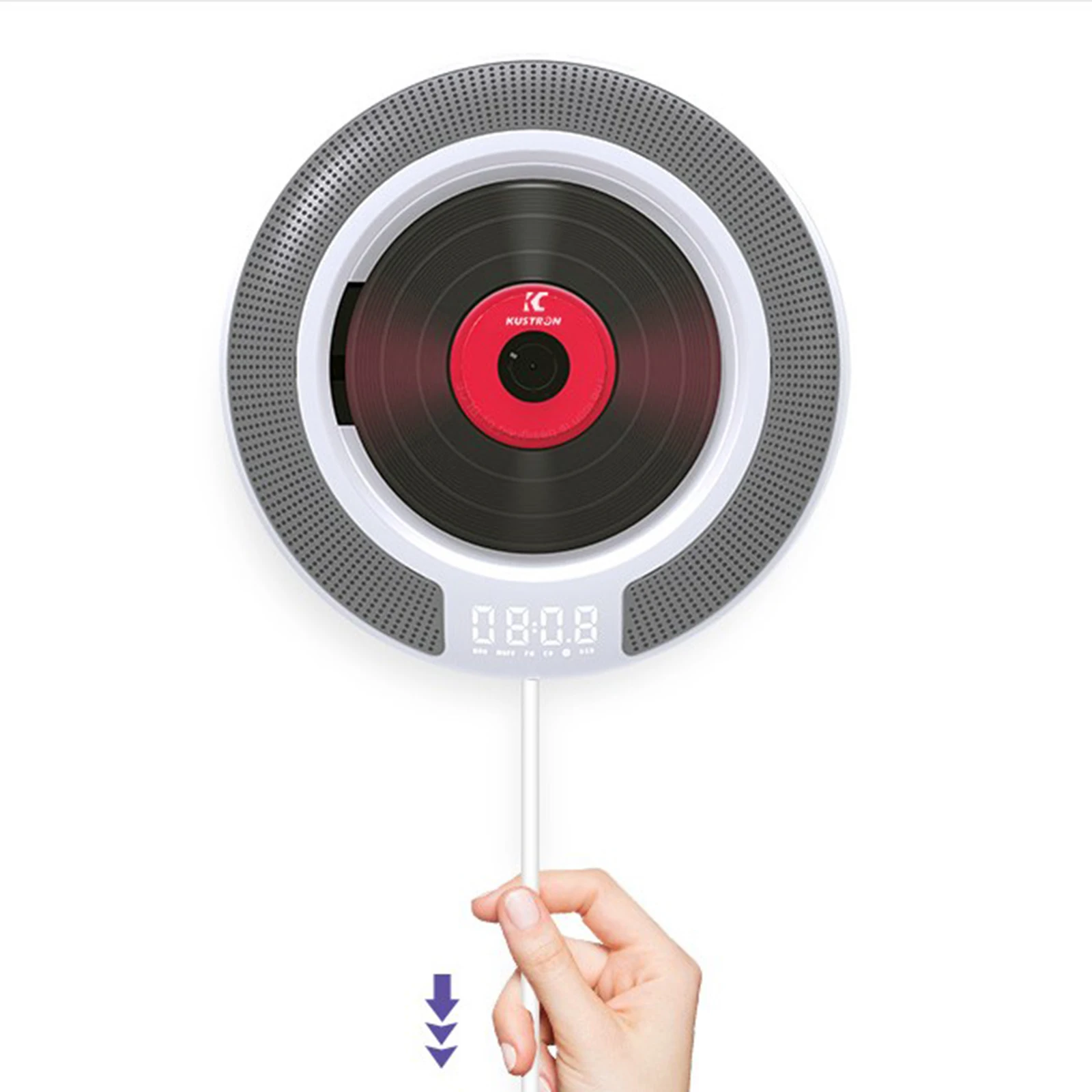 Portable CD Player w/Bluetooth FM Radio Wall Mounted Remote Control FM Radio