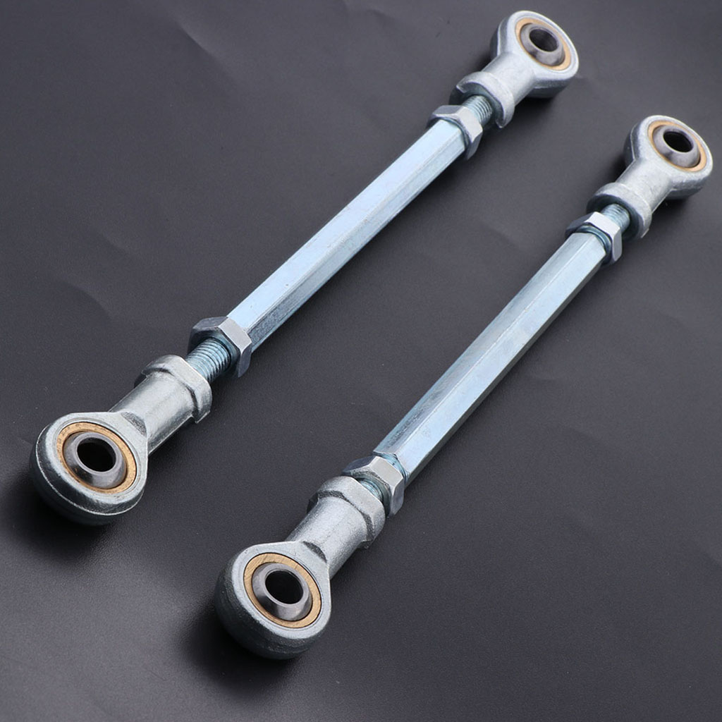 2 Pcs Silver Ball Joint Steering Shaft Tie Rods Ends Assembly for Modified ATV