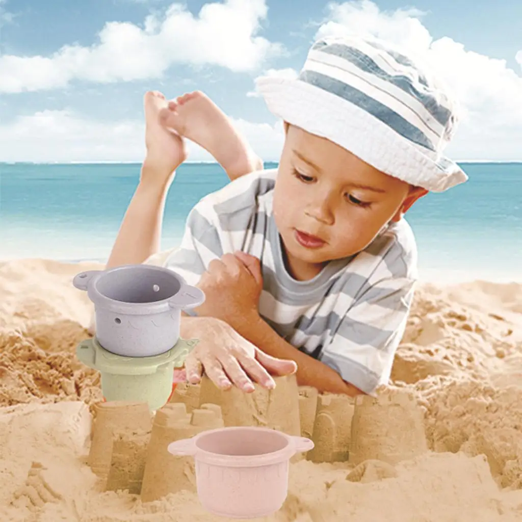 Baby Bath Beach Building Cups Toy for Toddlers 1-3 Year Old ,Beneficial for Counting Skills, Hand-Eye Coordination Gift Fun