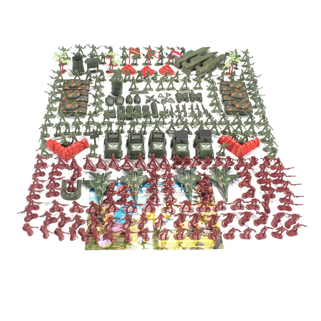 Lot of 307 Plastic  Men 4.5 Cm Mass Action Figures Toy Soldiers