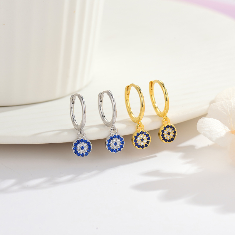 REETI Creolen aus 925er-Sterlingsilber mit glänzenden kubischen Zirkonen, Ohrschmuck für Frauen, Party-Geschenke – Detail 1