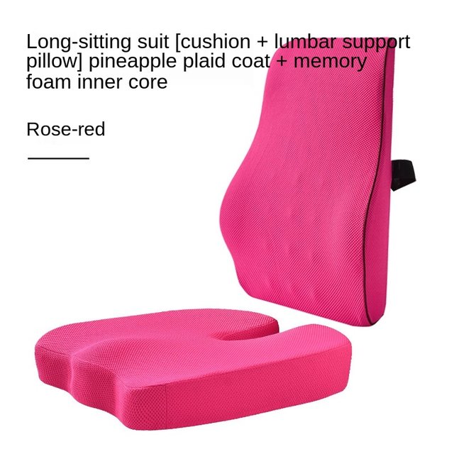 Cojín De Espuma Viscoelástica Para Silla De Oficina, Almohada Ortopédica  Para Cintura, Espalda, Masaje Lumbar, Coxis, Almohada Para Asiento De Coche  - Cojines - AliExpress