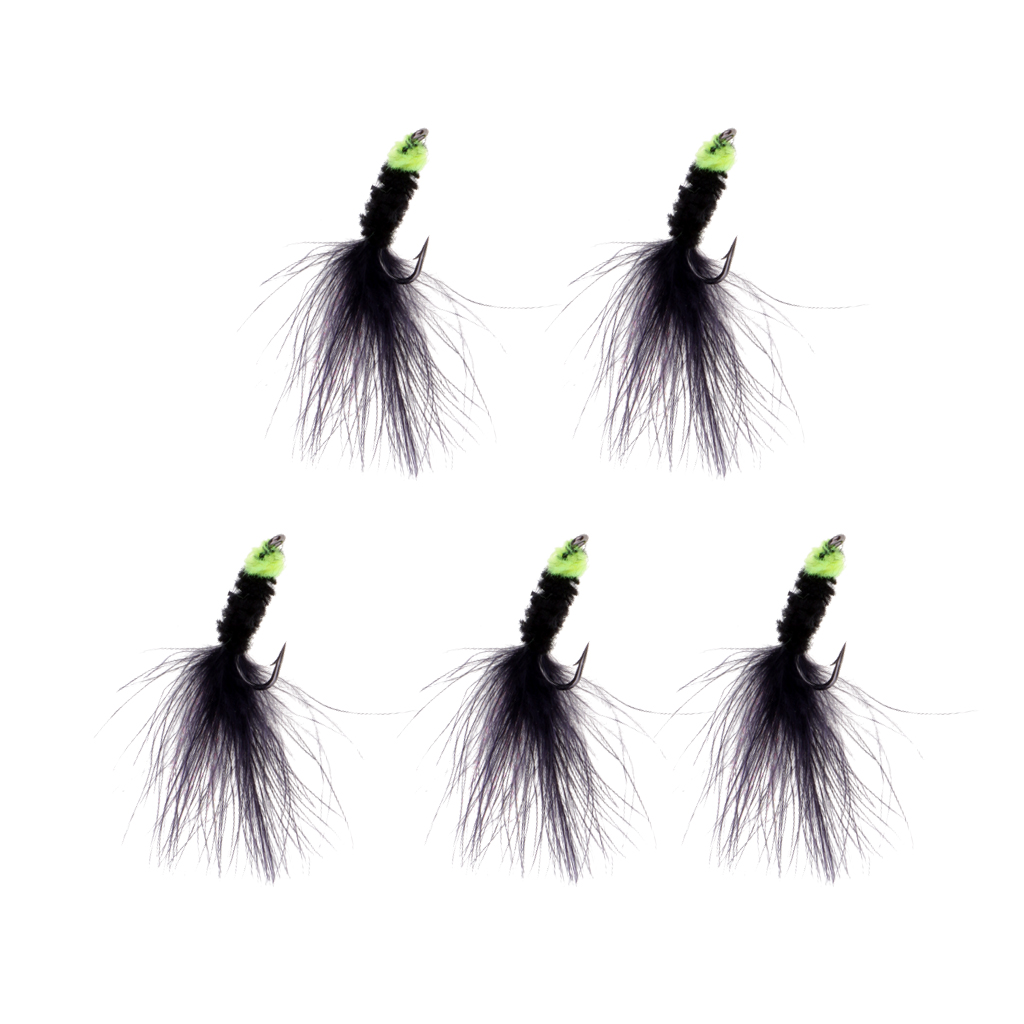 5pcs Fly Fishing Flies, Egg-Sucking Leach, Fishing Woolly Buggers, Trout Flies, Streamer