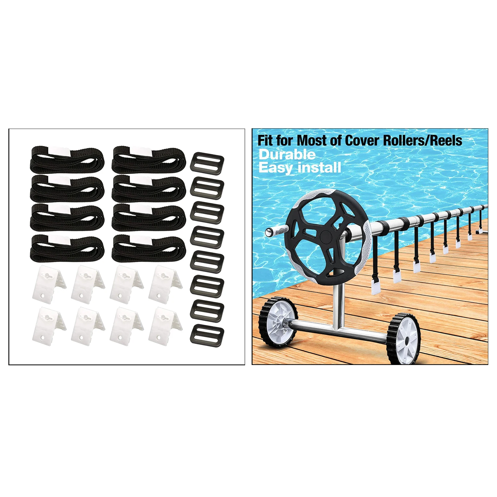 24PCS Pool Solar Cover Reel Attachment Kit for Swimming Pool Accessories