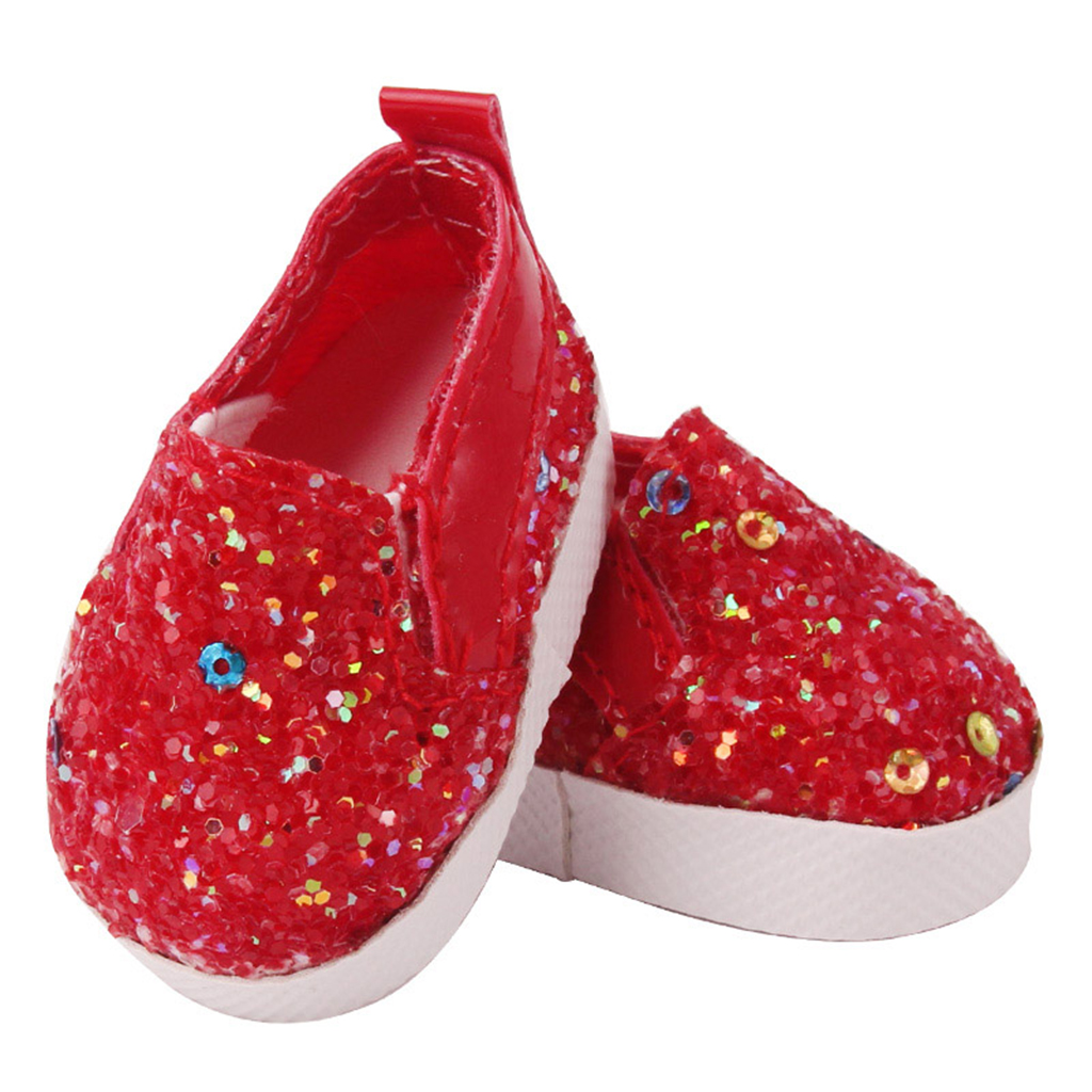 14.5Inch Doll Glitter Flat Shoes For Mellchan Baby Dolls Accessories 6 Color