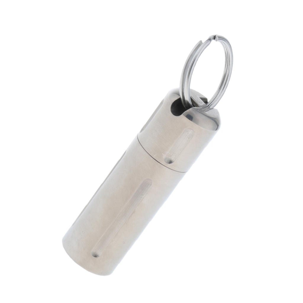 Titanium Pill Box Seal Bottle Storage Capsule Holder with ing 