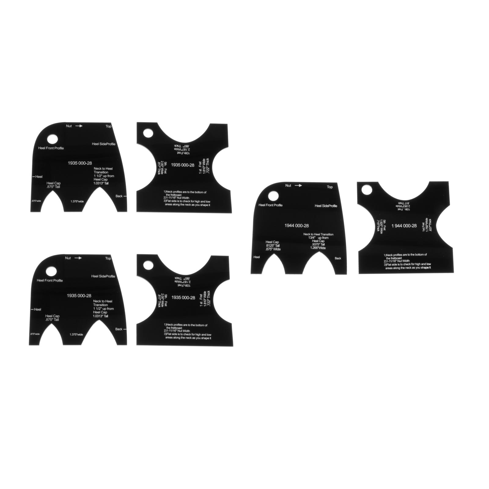 2 PCS Guitar Neck Mold Template Neck Shaping Reference Leveling for Folk Guitar Luthier Maintenance Repair & Care Tool