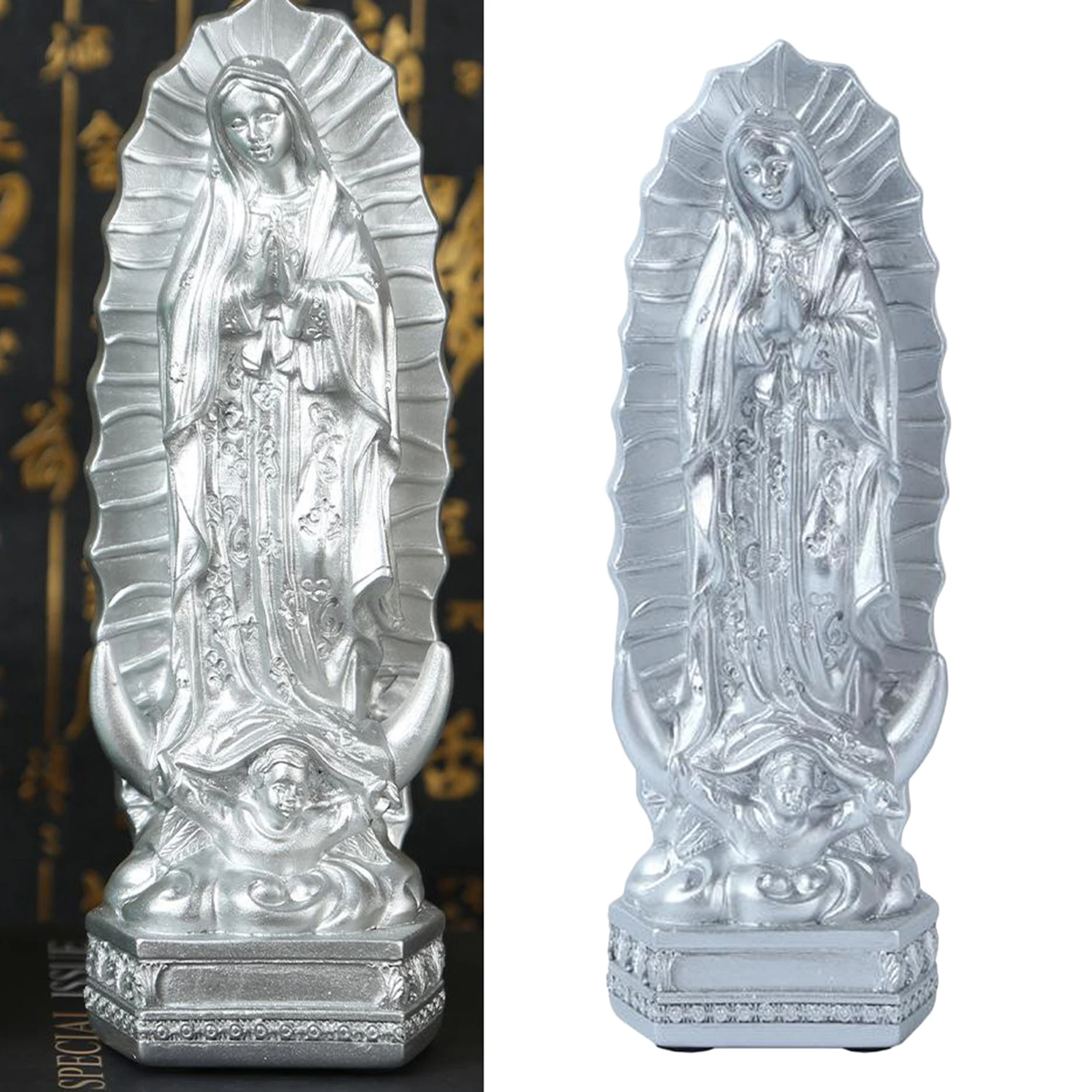 Mother of God Virgin Mary Virgin Mary Statue Sculpture Virgin Mary Figurine Our Lady of Lourdes Decorative Statue Ornament