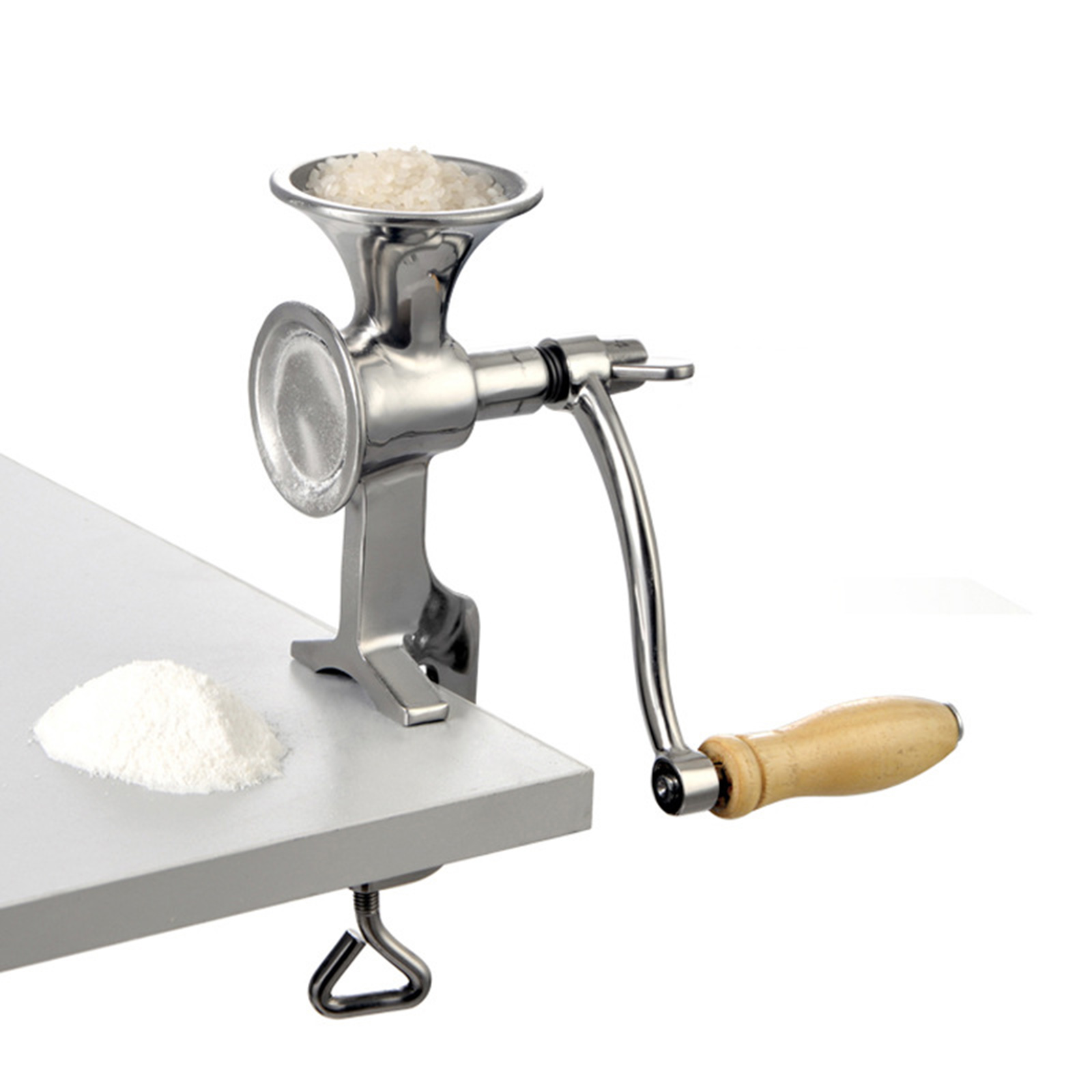 Hand Crank Grain Mill Grain Grinder with  for Spice Wheat Kitchen
