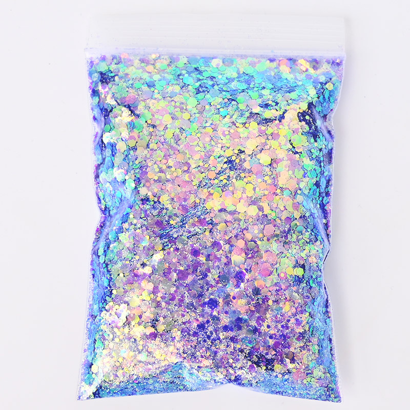 Best of 50G / Bag Holographic Mixed Hexagon Shape Chunky Nail Glitter Sequins Sparkly Flakes Slices Manicure Body / Eye / Face Glitter TCF2335 Reviews & Tips