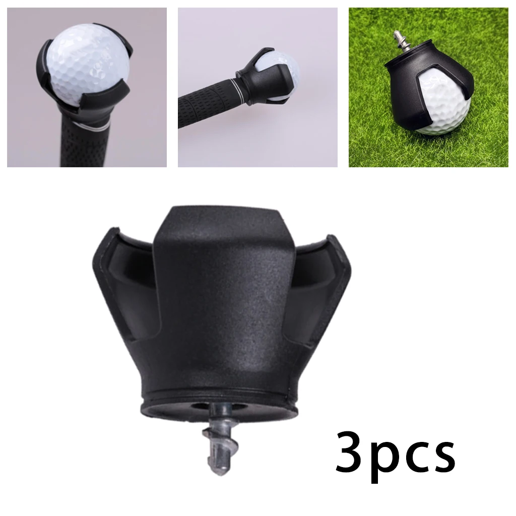 3pcs Durable 3-Prong Golf Ball Pick Up Retriever Golfball Grabber Suction Grabber Claw Sucker Screws Tool Accessories for Men
