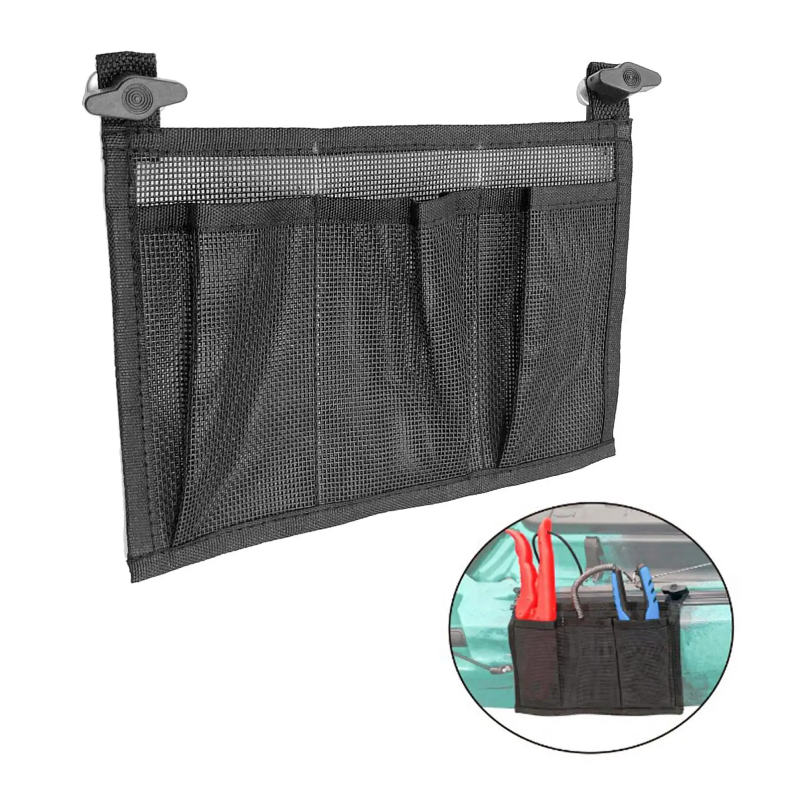 Nylon Mesh Pouch, Drawstring Bags for Travel, Camping Hammock, Kayak, Fishng Boat Tools Tackles Gear Storage Side Pouch