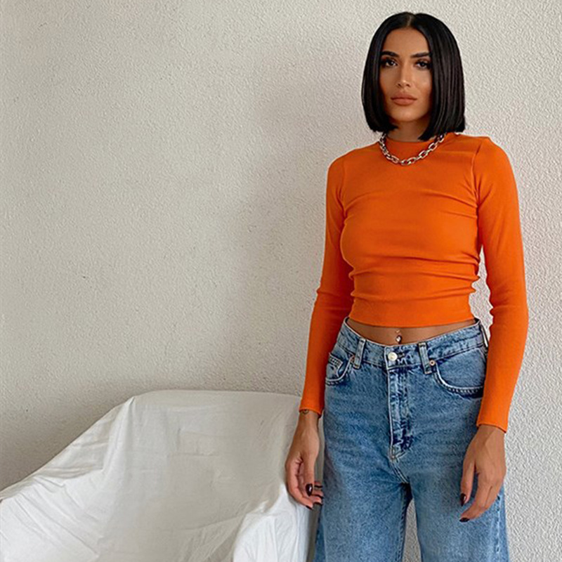 Casual 2022 Women O-neck Long Sleeve 