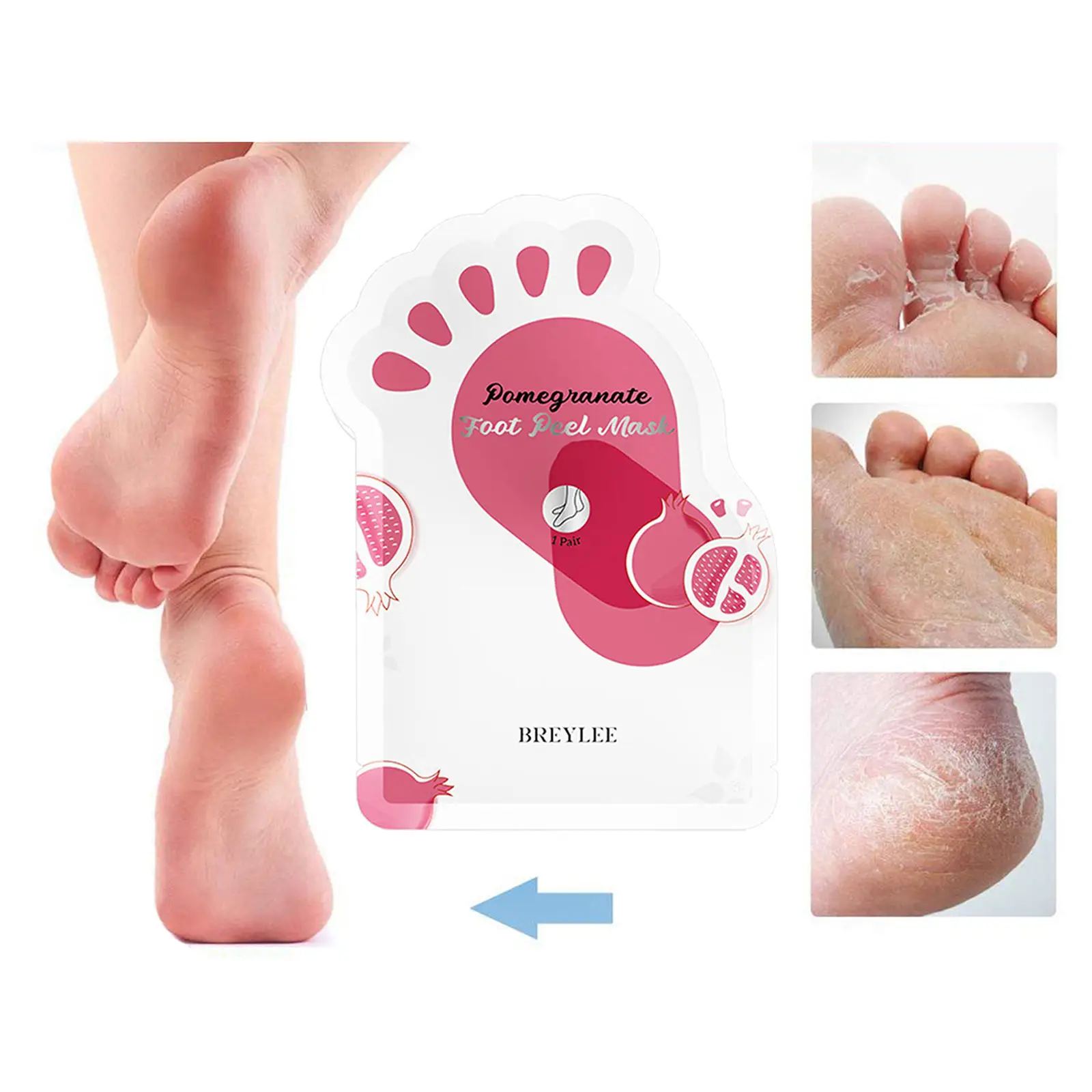 Foot Peel Masks Peeling Remover for Dry Heels Get Soft and Smooth Feet Foot Masks Remove Hard Dead Skin Heels Removal