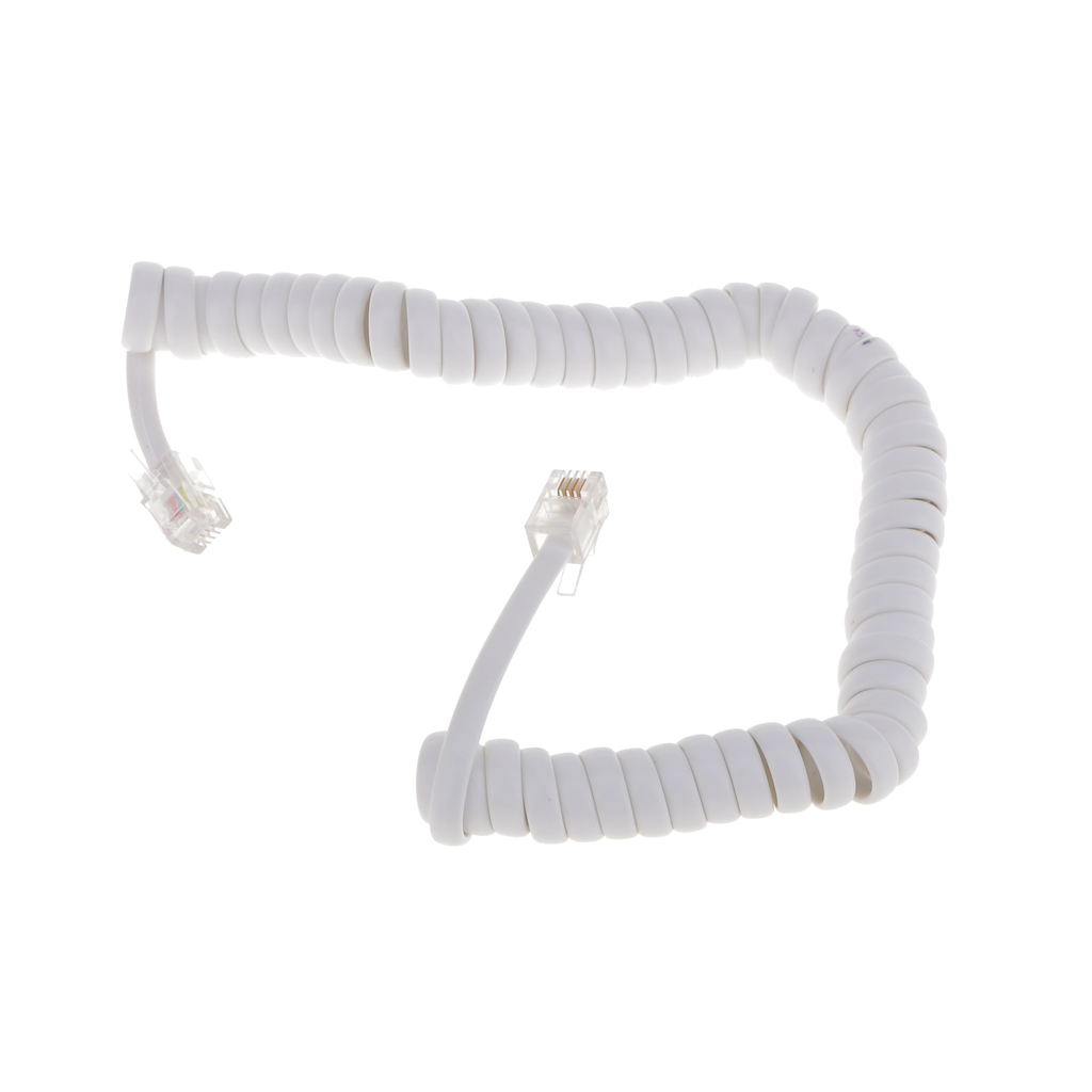 5.7ft Telephone Handset Extension Cord Curly Line Cable RJ11