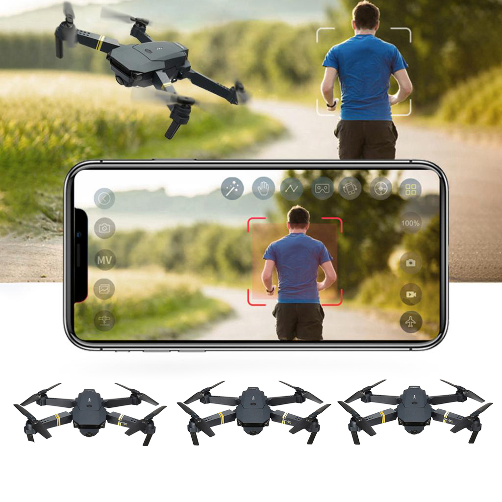 E58 RC Quadcopter with Wide Angle Camera, Foldable Arms, Altitude Hold Mode, Headless Mode