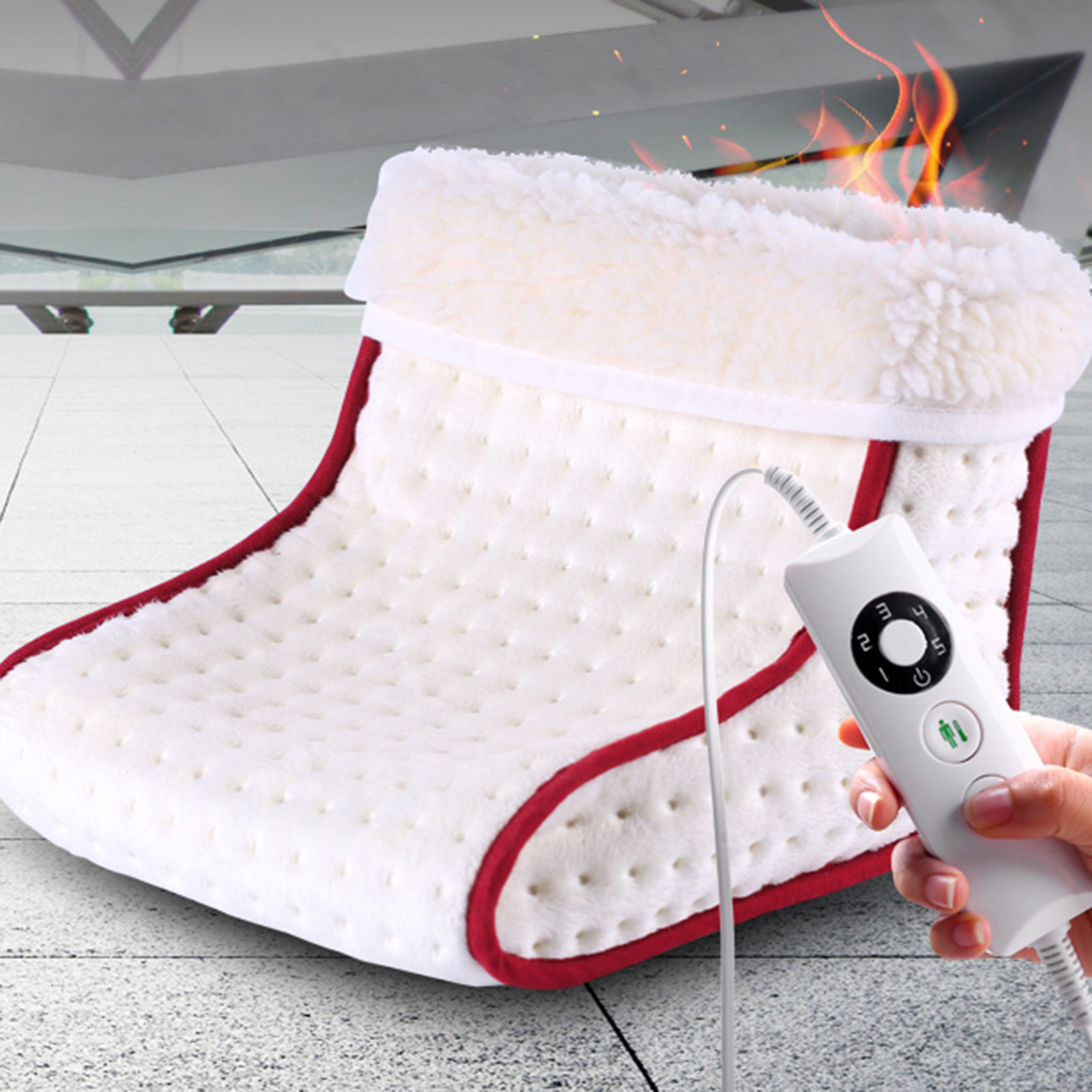 Electric Foot Warmer Massager Heat 5 Gear Temperature Settings Warmer Pad Thermal Heated Foot Warmers Foot Massage Machine