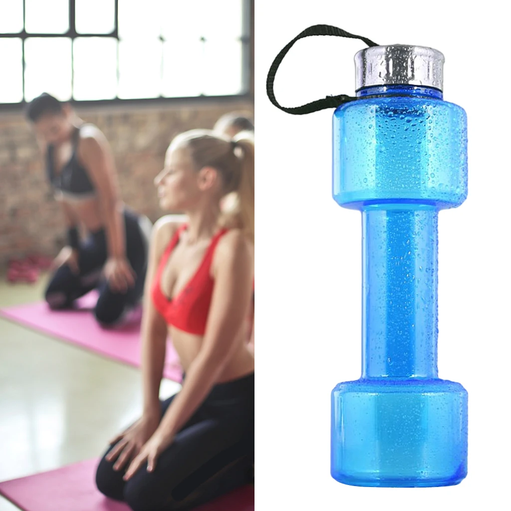 Upgrade Dumbbell Shaped Water Bottle 100% Leaproof Easy Carrying Home Gym Fitness Workout Equipment Drinking Cup Bottles Gift