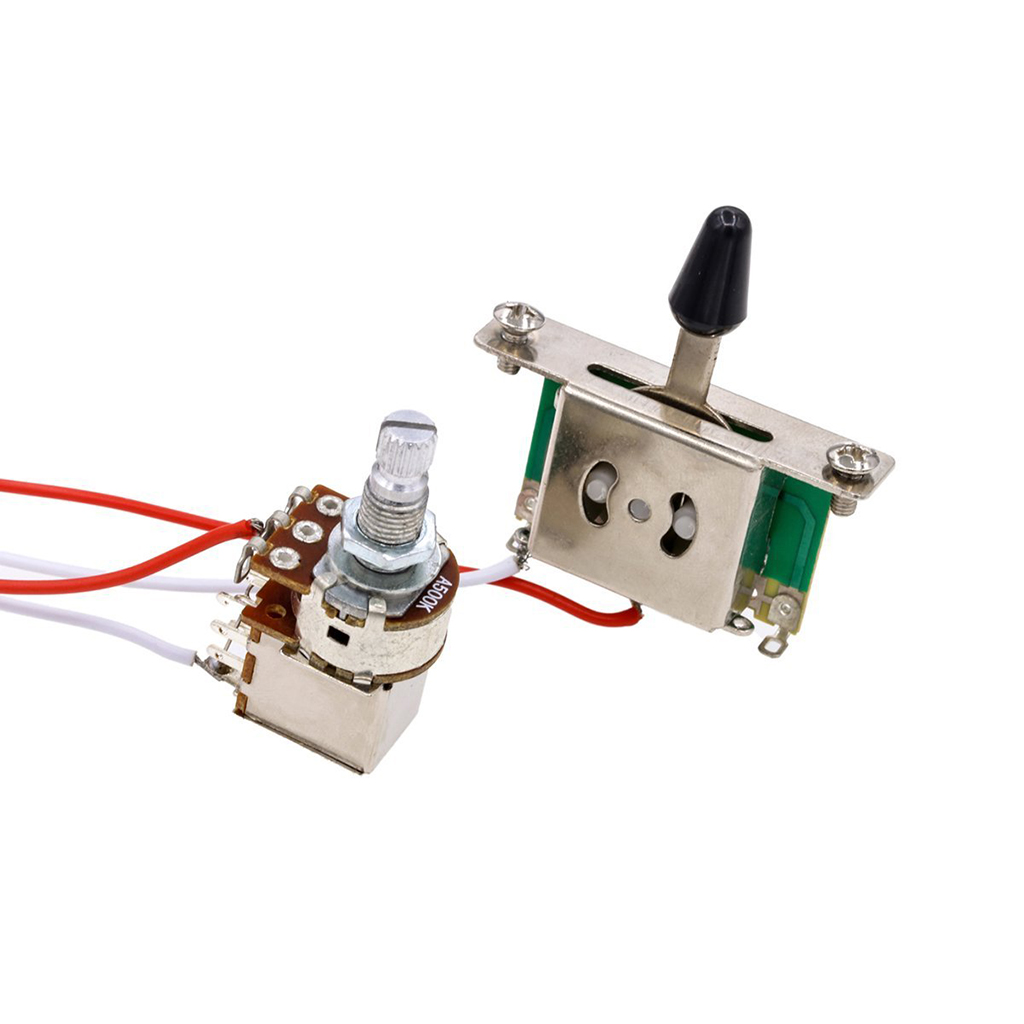 Electric Guitar Wiring Harness Prewired Kit for Electric Guitar Parts 3 Way Toggle Switch 500K Pots 1T1V