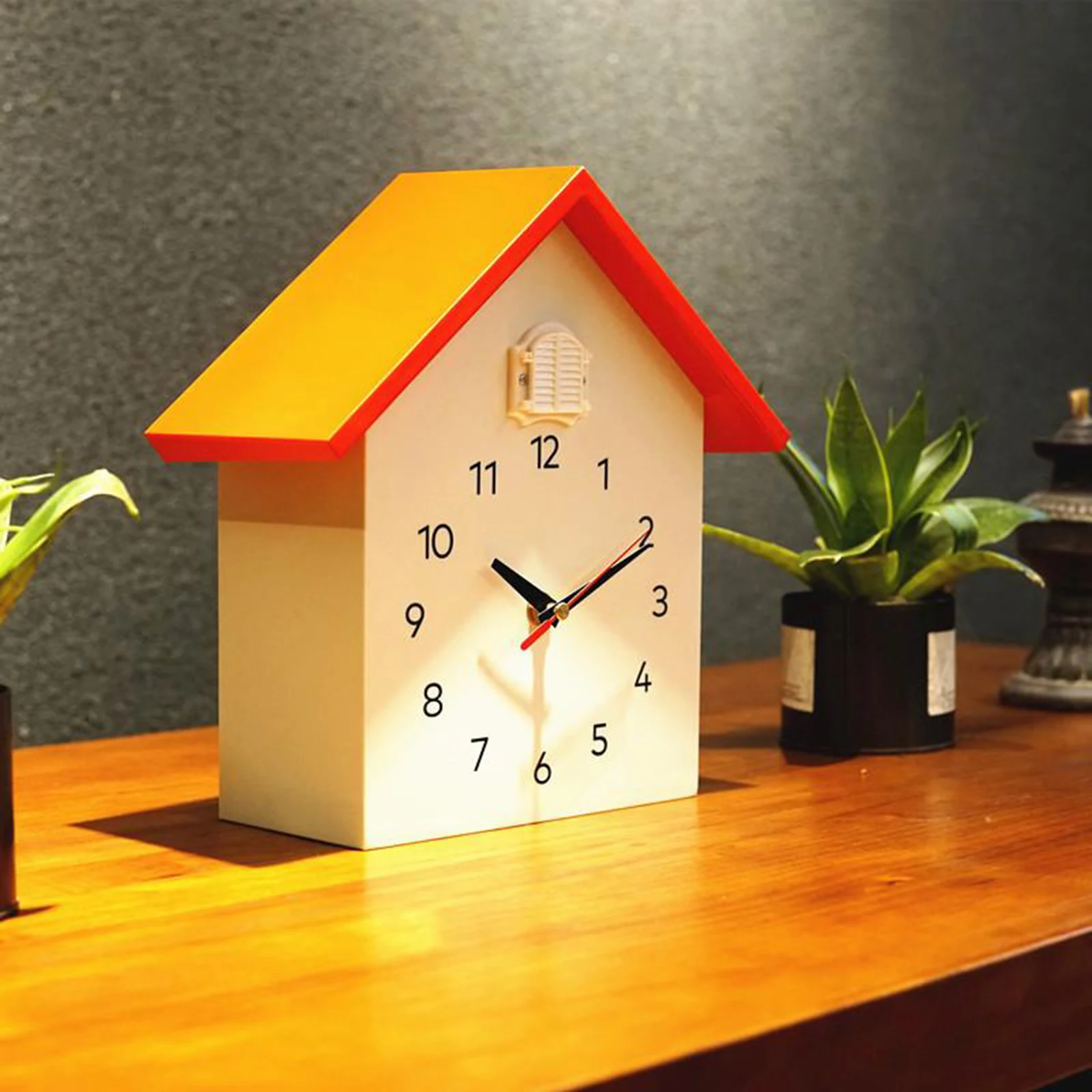 Digital Cuckoo Clock Bird House Wall Clock Tabletop School Livingroom Clock
