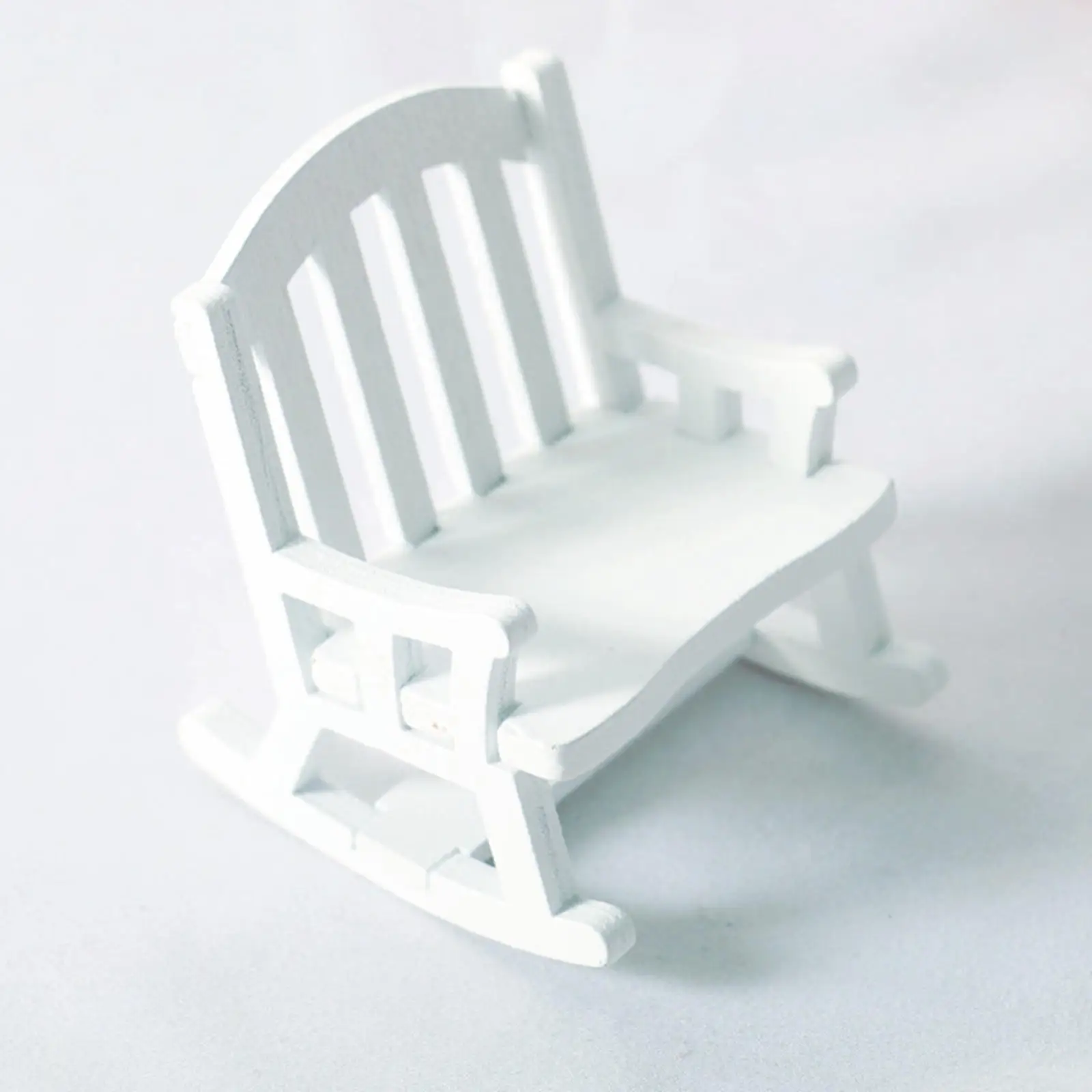Wooden Miniature Rocking Chair Dollhouse Furniture Accessory Decor Playhouse Furniture