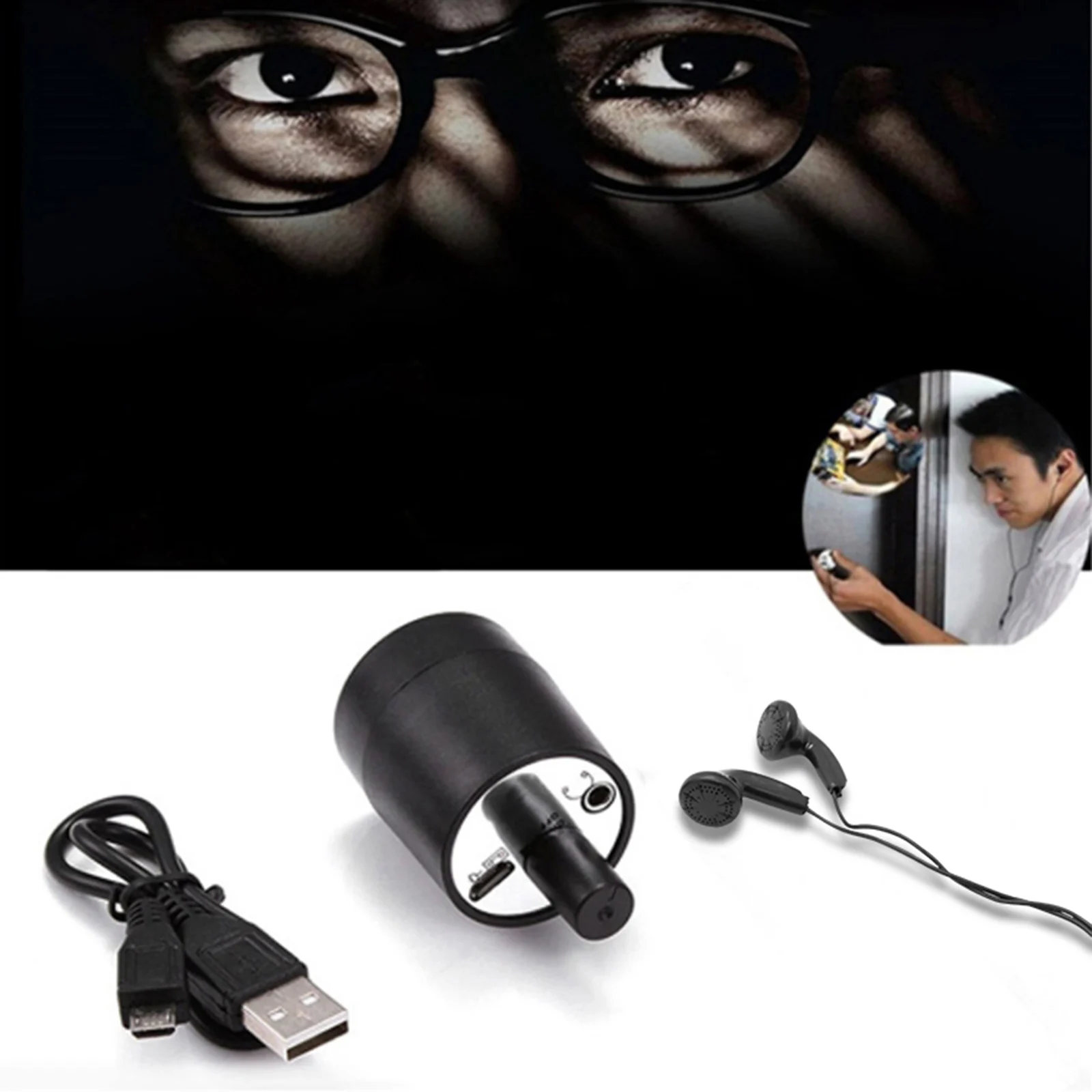 Practical Wall Voice Listen Detecotor Home Dark Pipe Water Leakage Listens