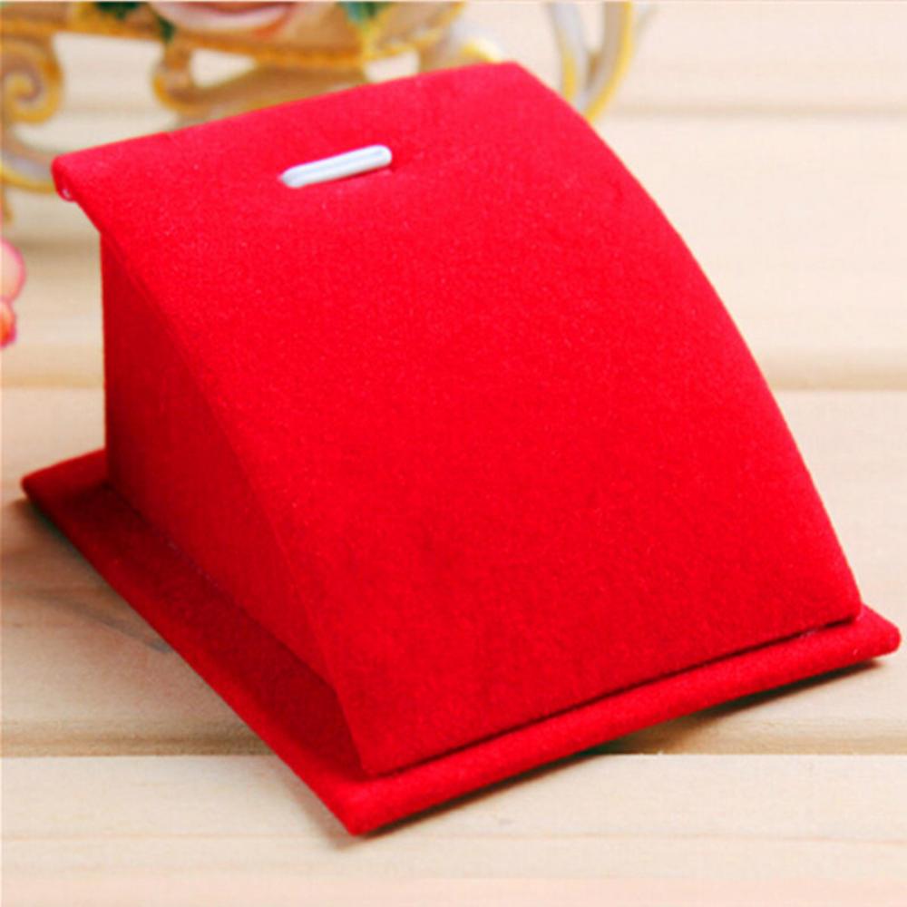 1Pc Jewelry Stand Holder for Counter Show Props Pendants Necklaces Chains Gifts Organizer Velvet Mini Protable Display Rack