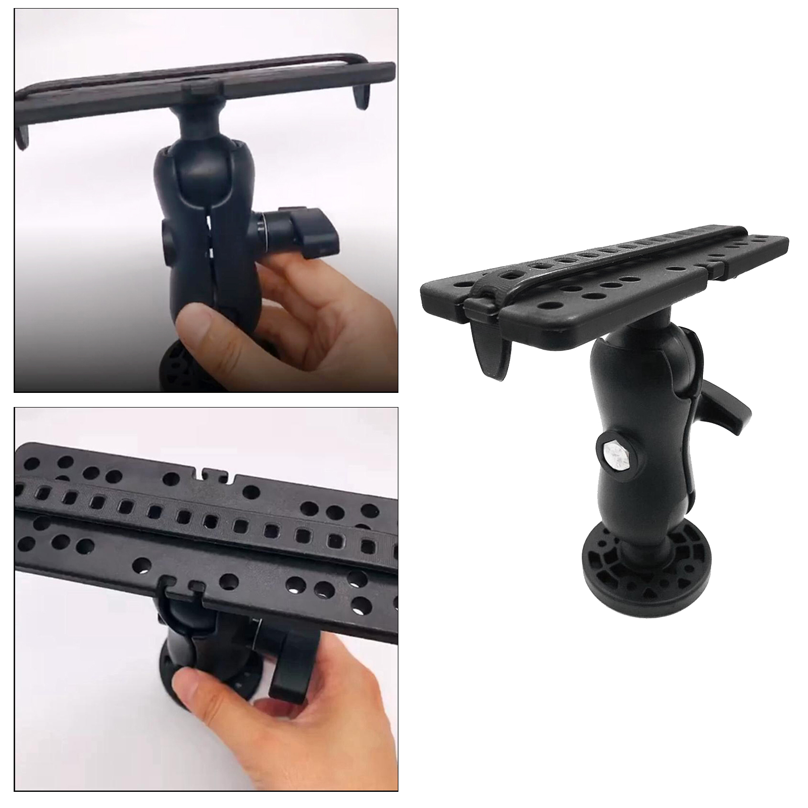 1 Piece Ball Mount with Fish Finder and Universal Base Plate Kayak Boat Accessories