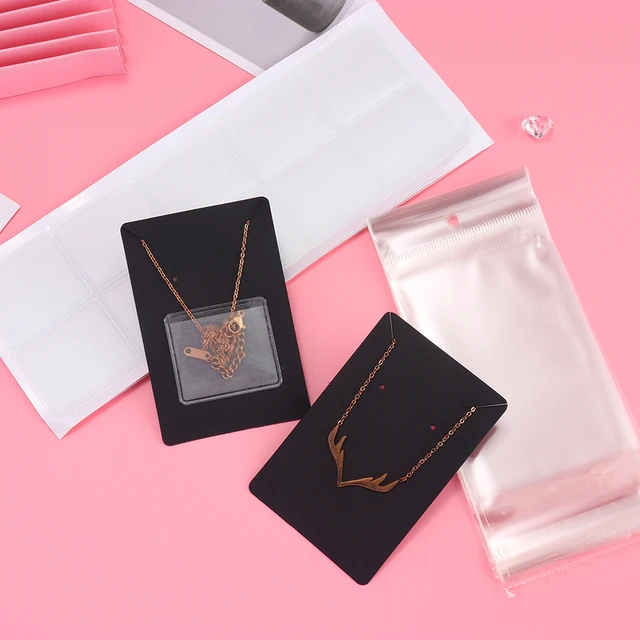 1 Set Paper Earring Display Cards Mixed Color Cardboard Necklace Holder Card  Opp Cellophane Bags Ear Nuts Diy Packing Supplies - Jewelry Packaging &  Display - AliExpress