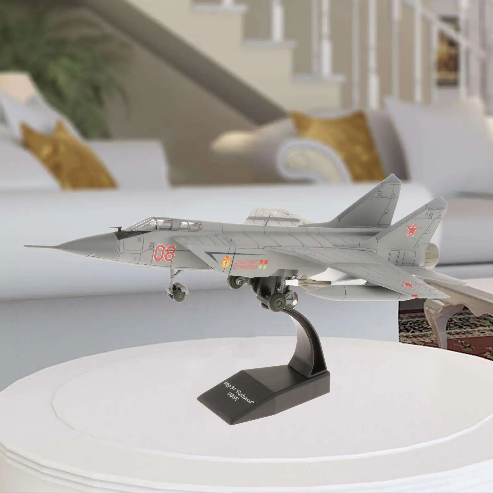 1/72 Mig-31 Alloy Model Airplane W/ Dispaly Stand Decoration for Kids Adults
