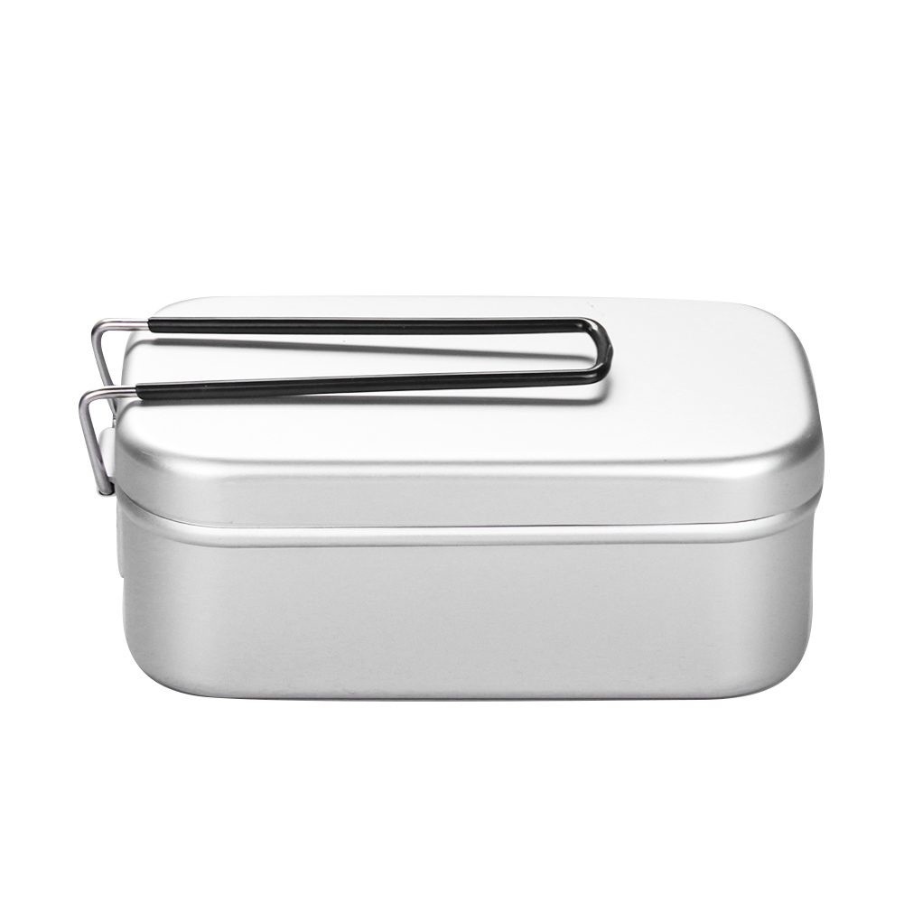 Tragbare Outdoor Picknick Lunch Box Camping Picknick Verdickte Hart Aluminium Bento Reise Geschirr Schmuck Kleinigkeiten Lagerung Werkzeuge – Detail 2